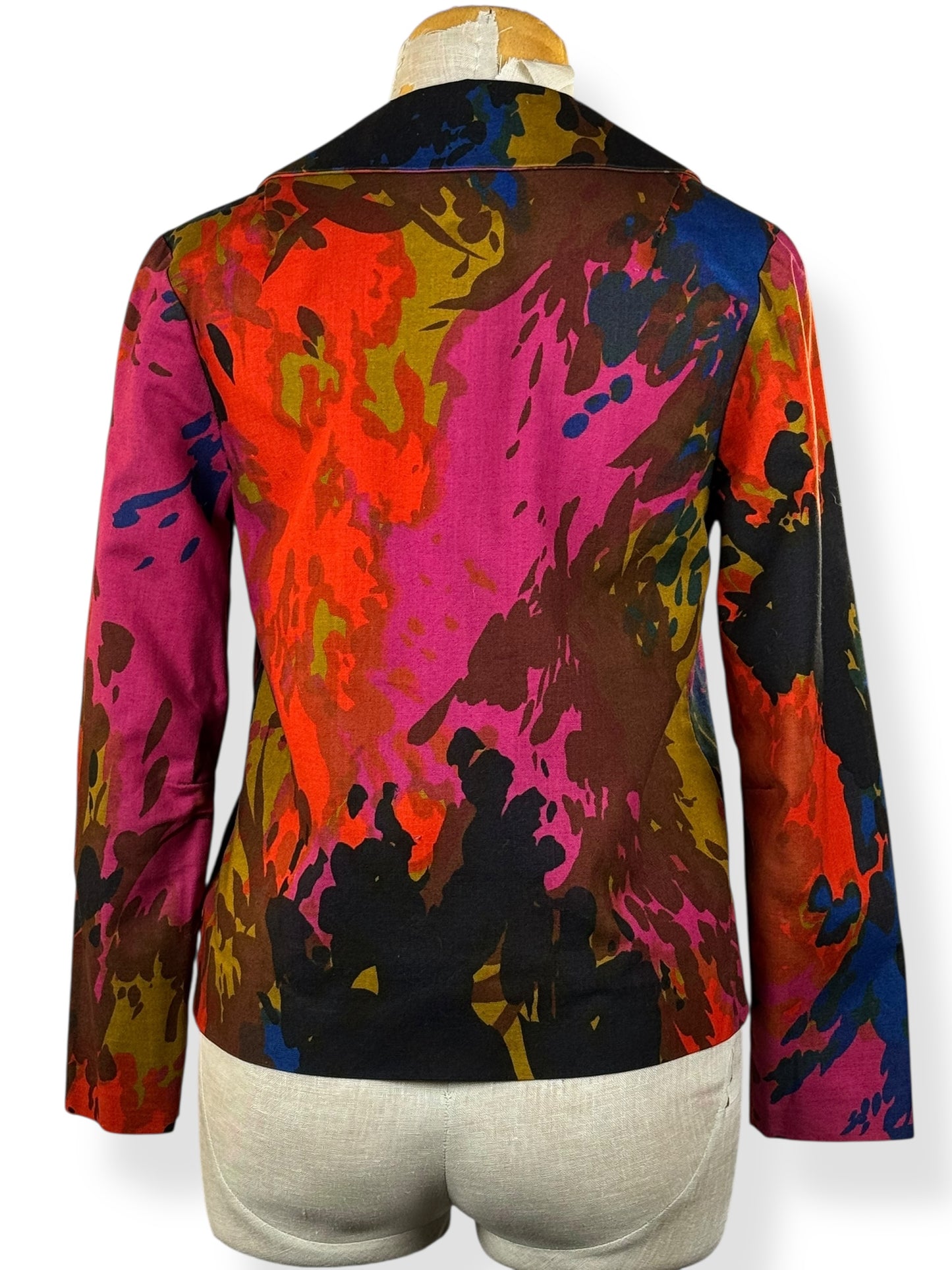 Back view of 1960s Mr. Eric Colorful Dress Jacket M