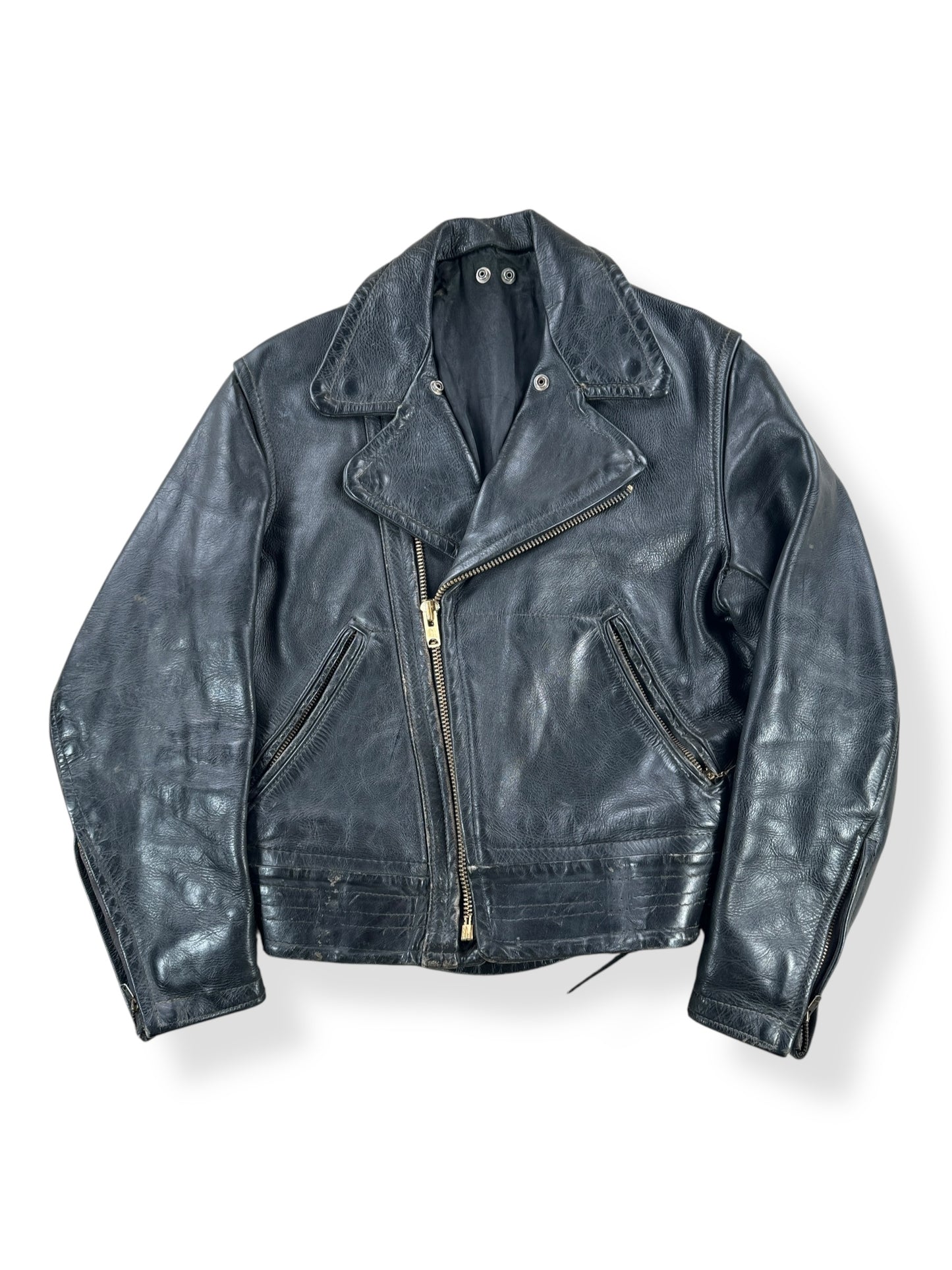 Front of Vintage 60s Leather Jacket SZ M