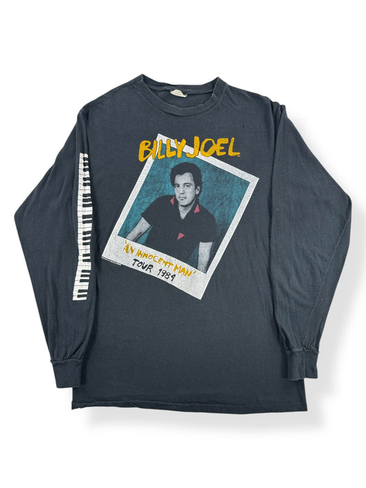 Front of Vintage 1984 Billy Joel Innocent Man Tour Long Sleeve Tee SZ M
