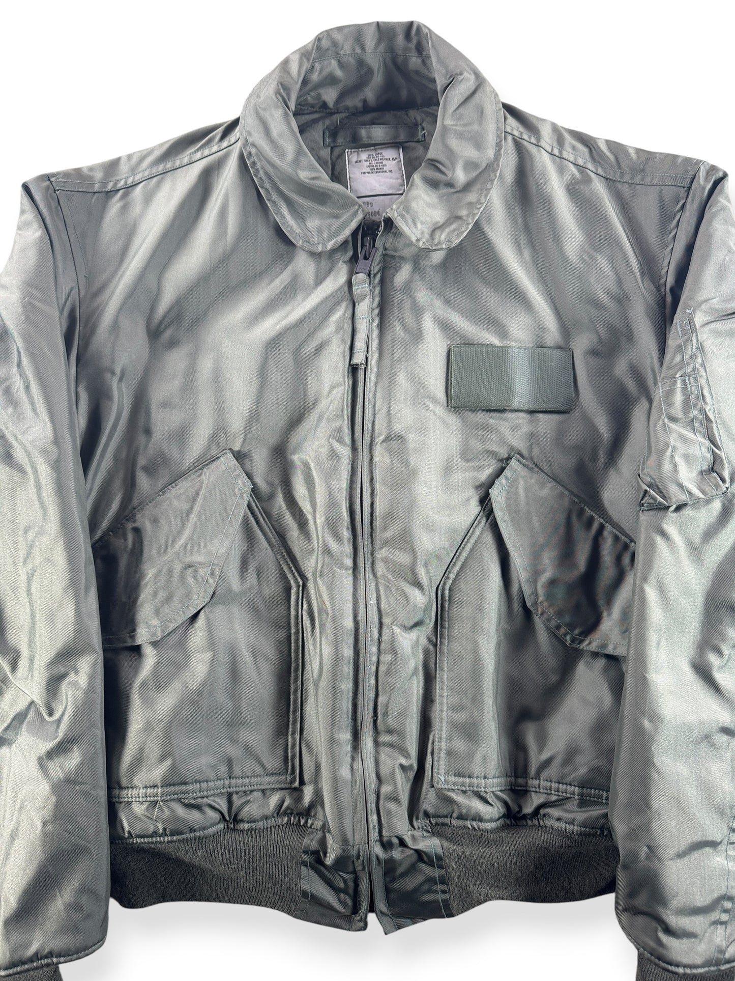 Front Close Up of Vintage '00 Cold Weather Flyers Jacket SZ L