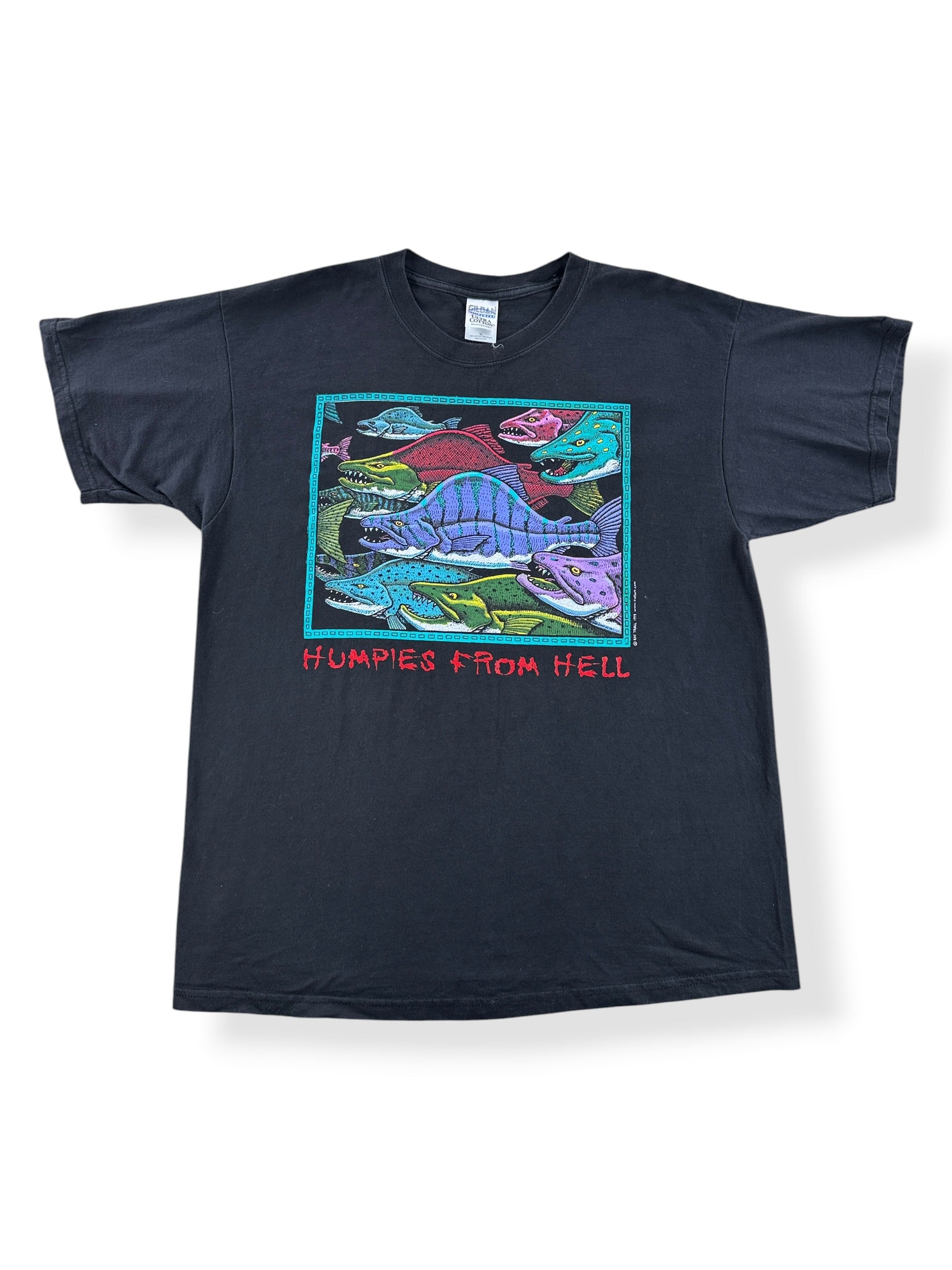 Front of Ray Troll Humpies 1999 Tee SZ XL (Fits L)