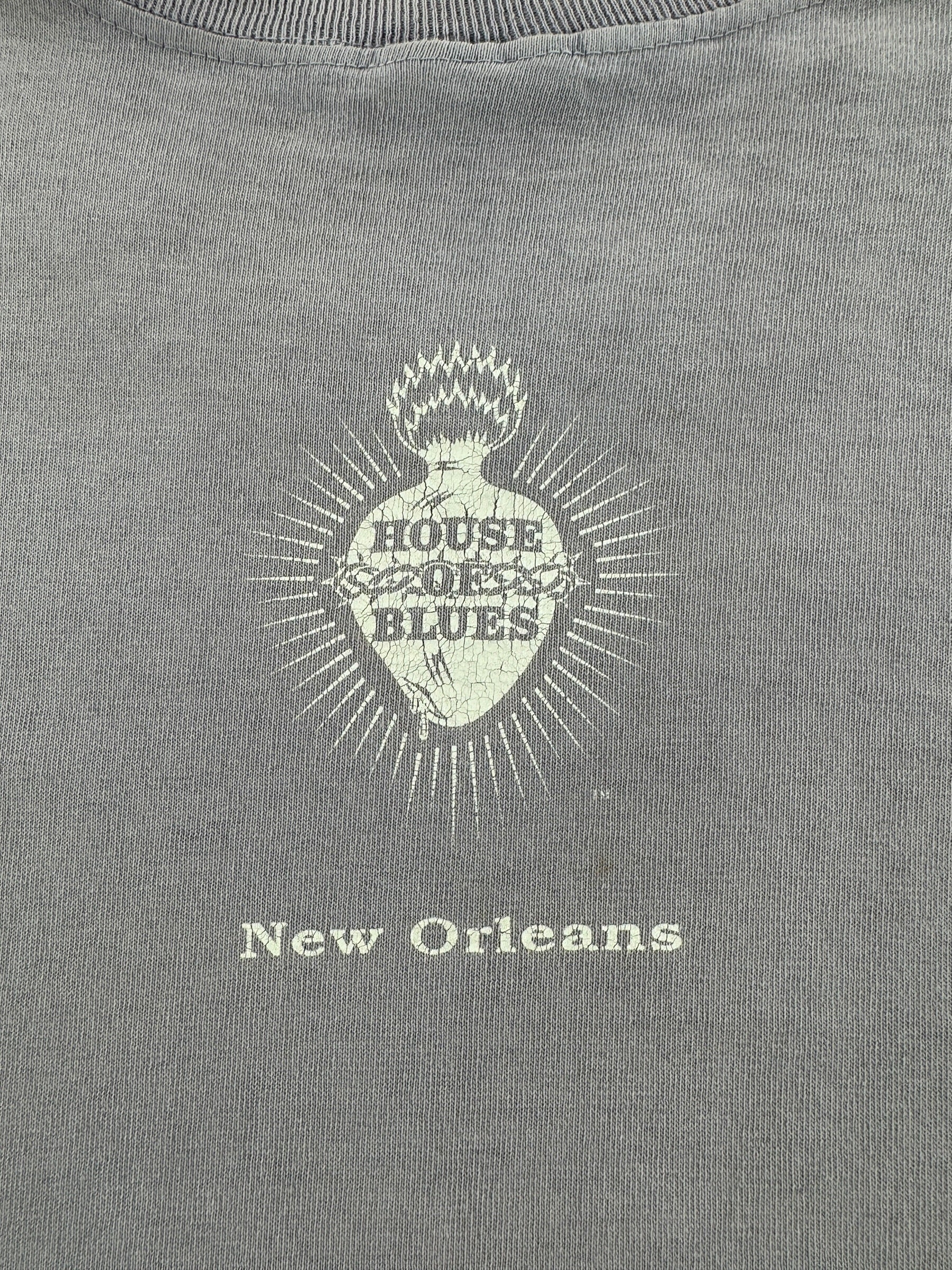 Back Graphic of Vintage House of Blues Devil Fishing Tee SZ L