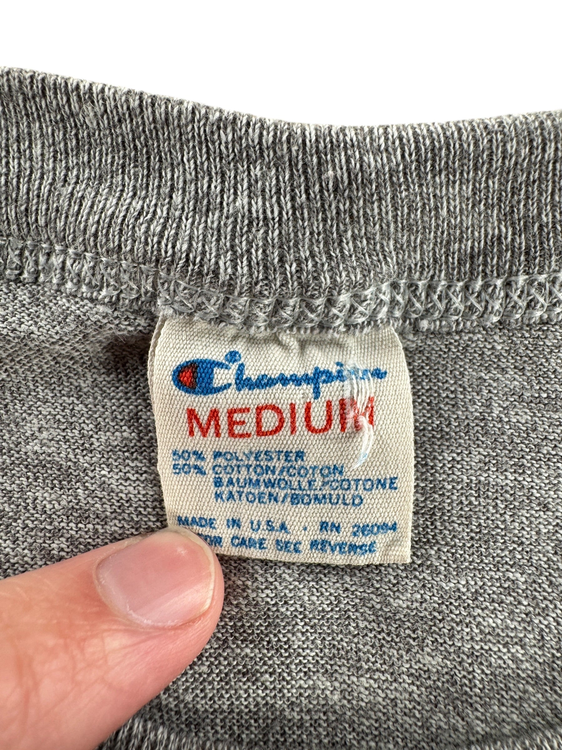 Tag on Vintage 80s Champion Nebraska Athletic Dept Tee SZ M (Fits S)