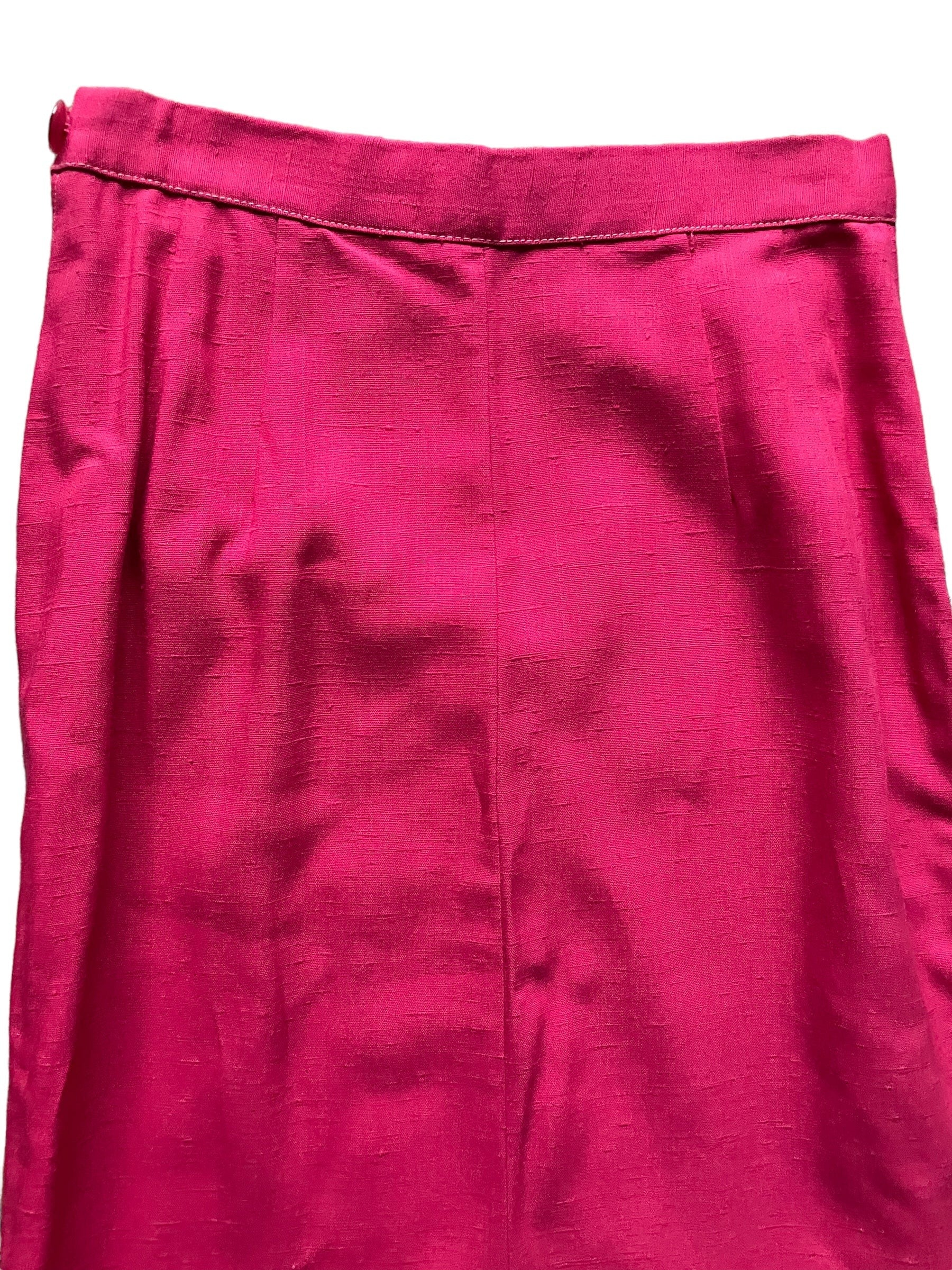 Back upper view of skirt Vintage 1950s David Crystal Silk Skirt and Blazer Set SZ S|  Barn Owl Vintage Skirts | Seattle Vintage Skirt Sets