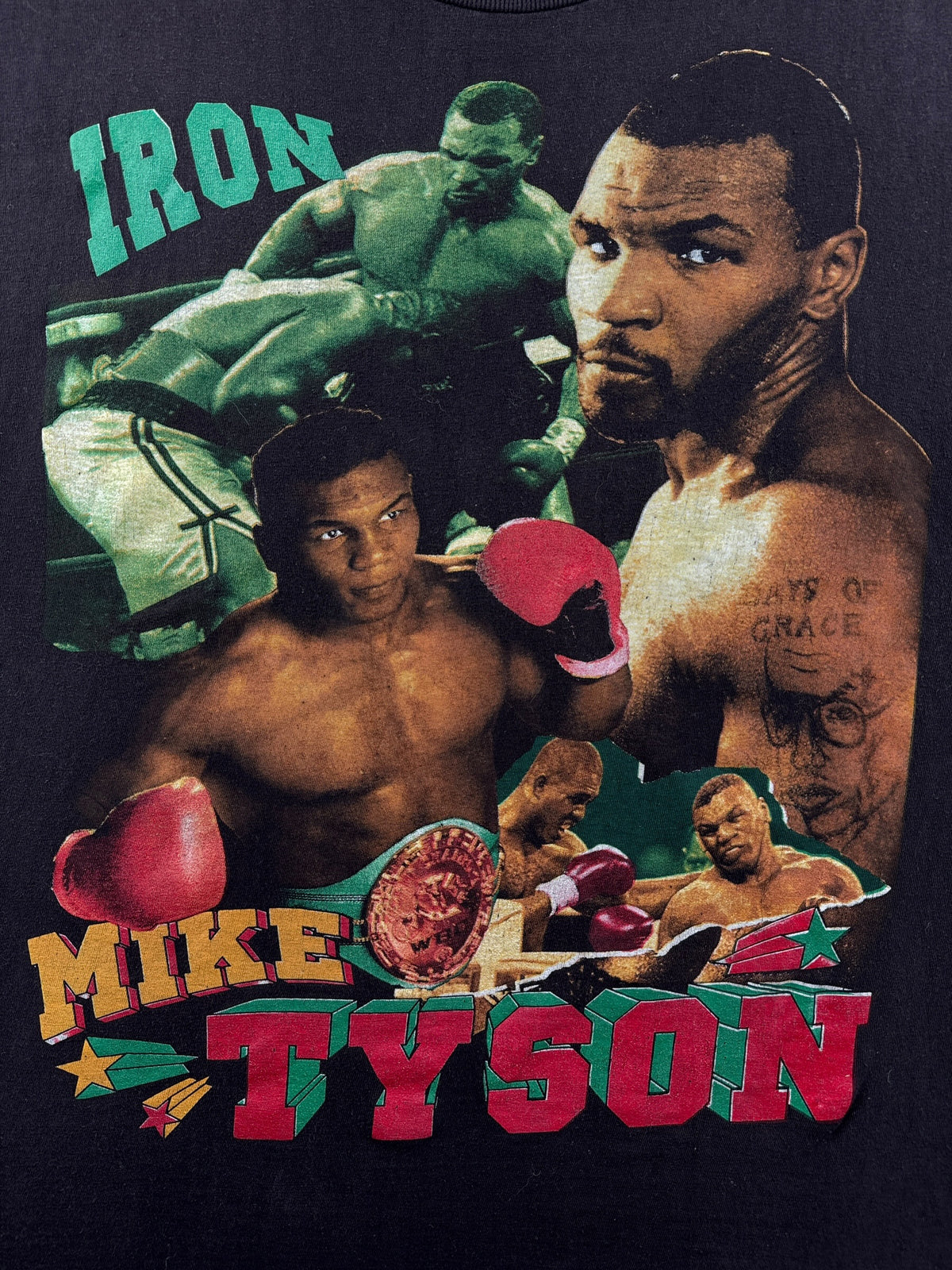 Front graphic on Vintage Mike Tyson WBC Champion '95 Tee SZ XL