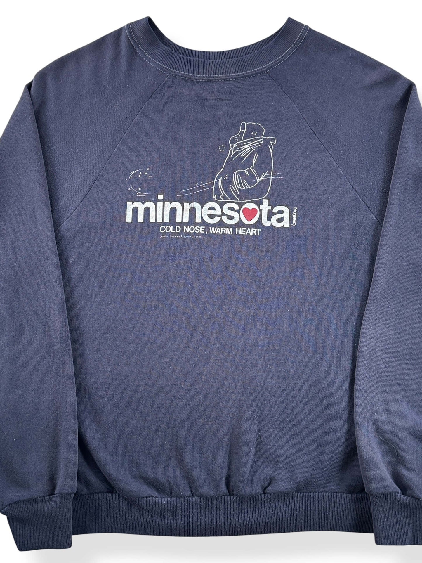 Front Close Up of Vintage Minnesota Crewneck SZ L (Fits M)