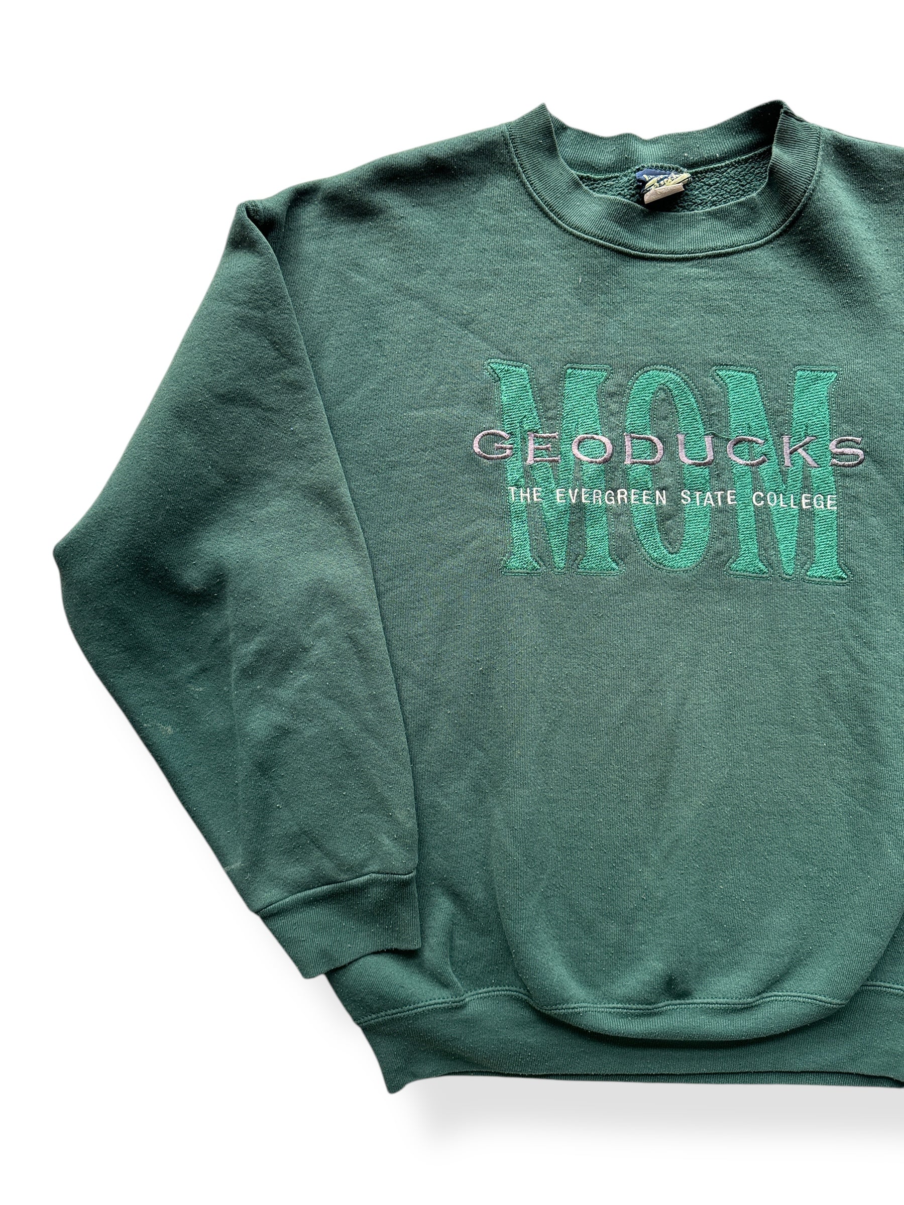 Front Right of Vintage Evergreen State College Geoducks Crewneck SZ L