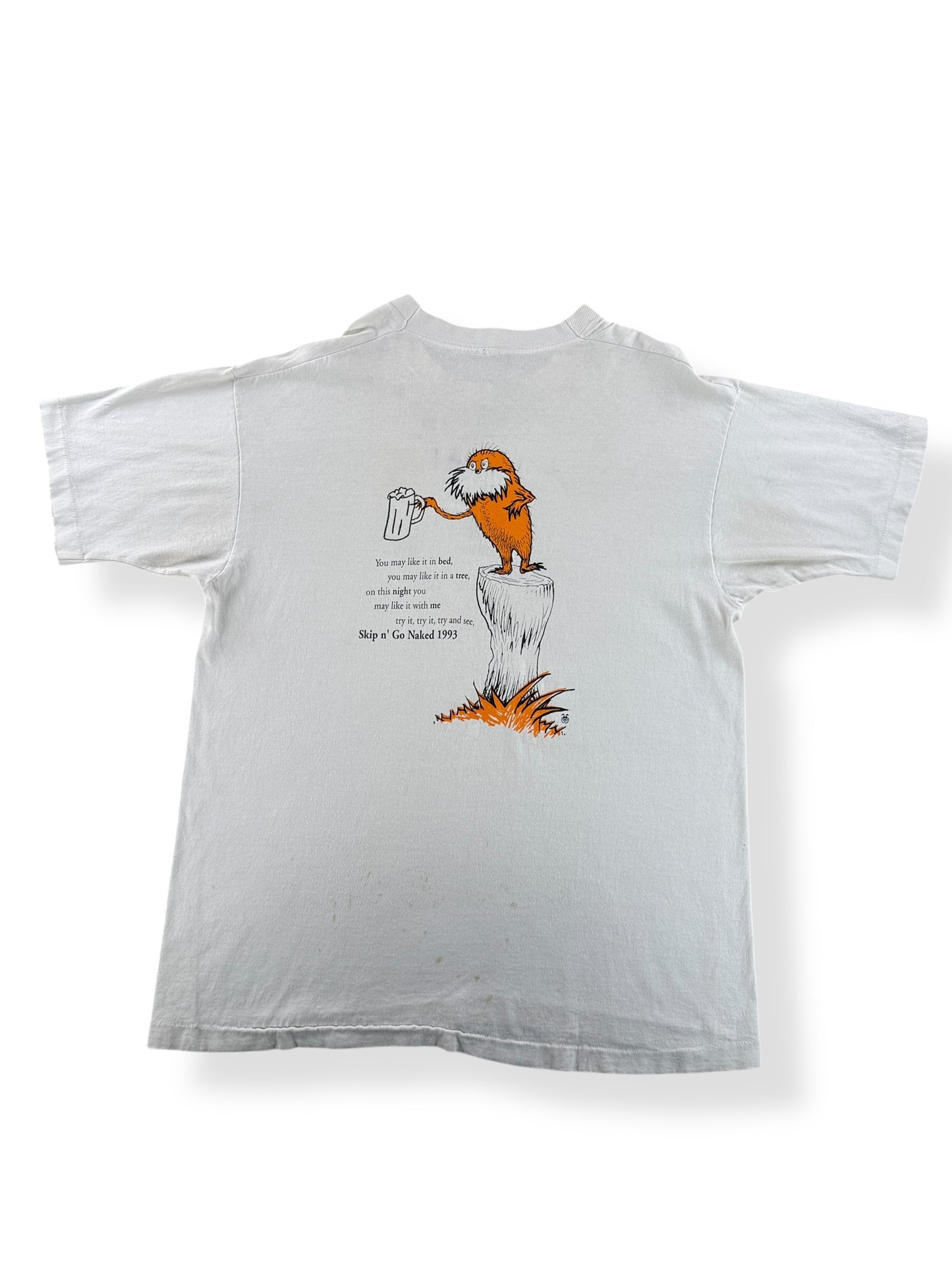 Back of Vintage Lorax Frat Tee SZ XL