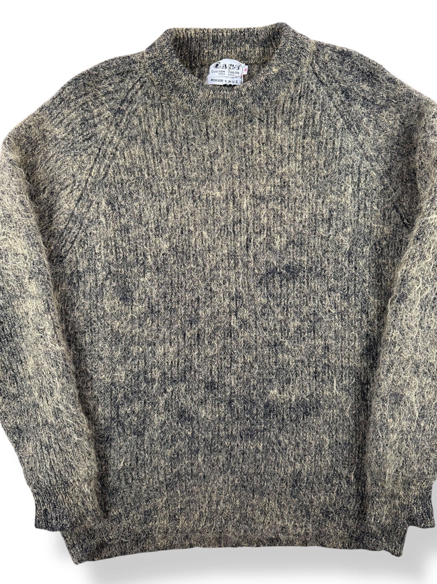 Front Close Up of Vintage Gant Mohair Wool Sweater SZ M