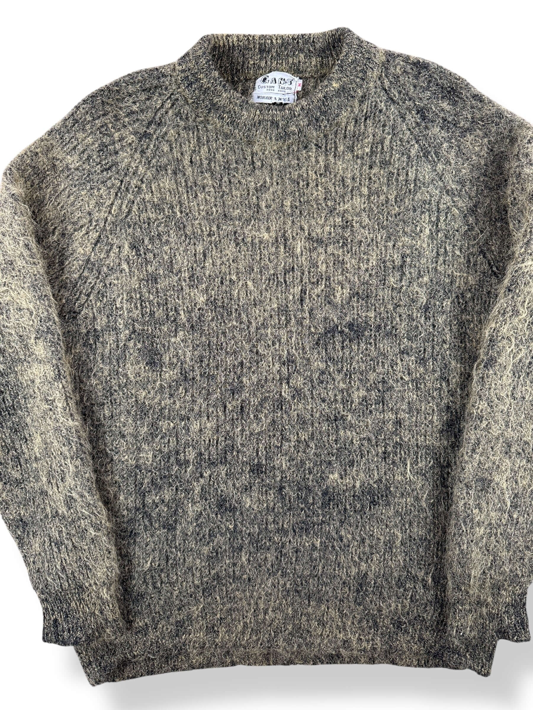 Front Close Up of Vintage Gant Mohair Wool Sweater SZ M