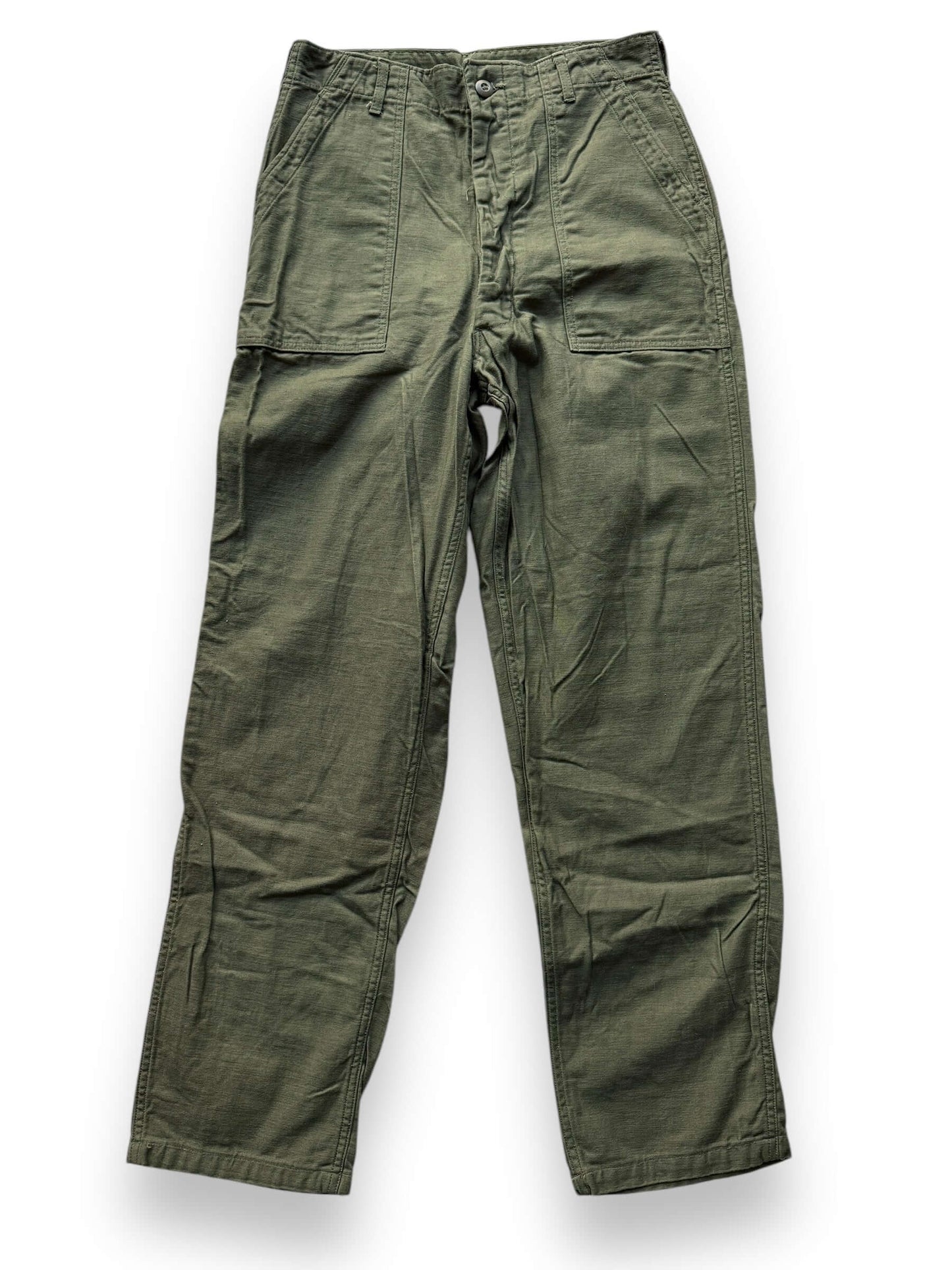 front of Crispy Vietnam Era Cotton Sateen OG-107's W30