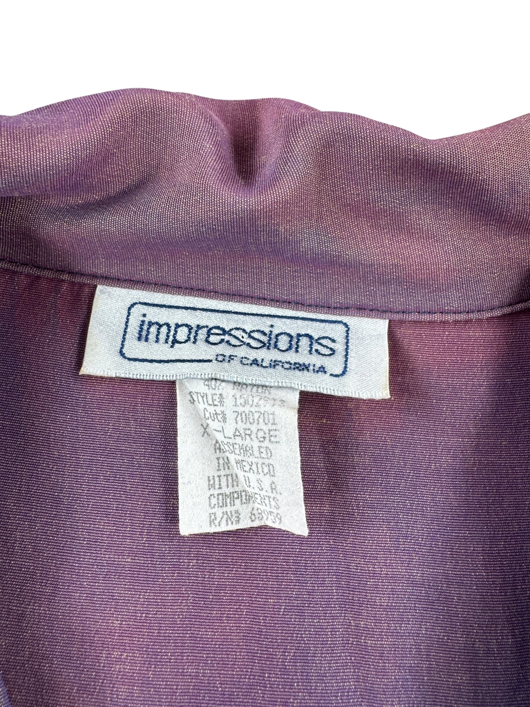 Tag on Vintage Impressions of California Top SZ XL