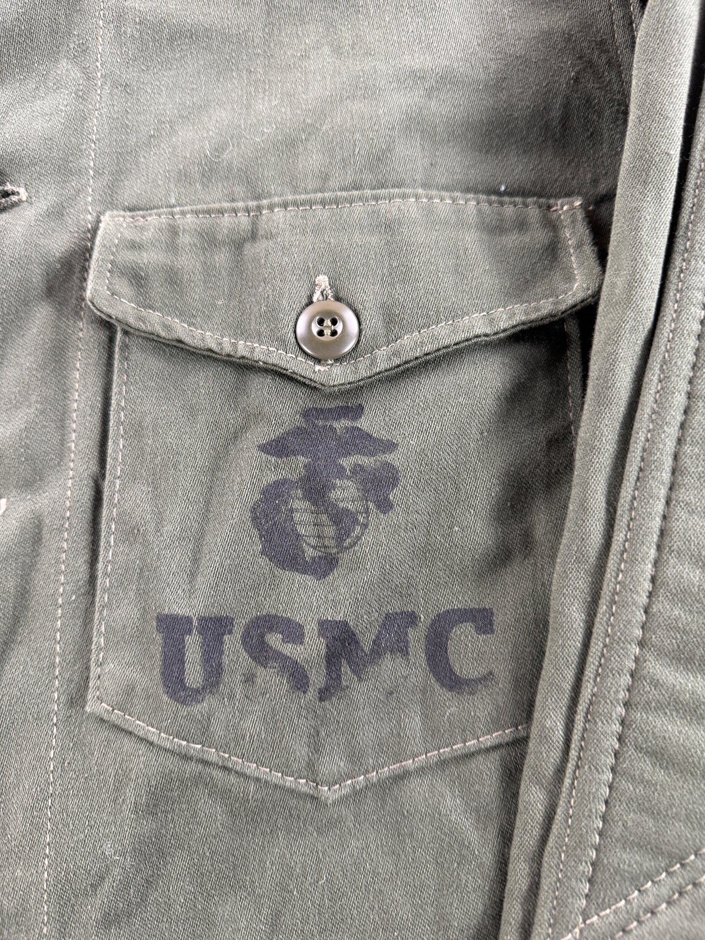 Pocket on Vintage USMC Shooters Coat SZ L