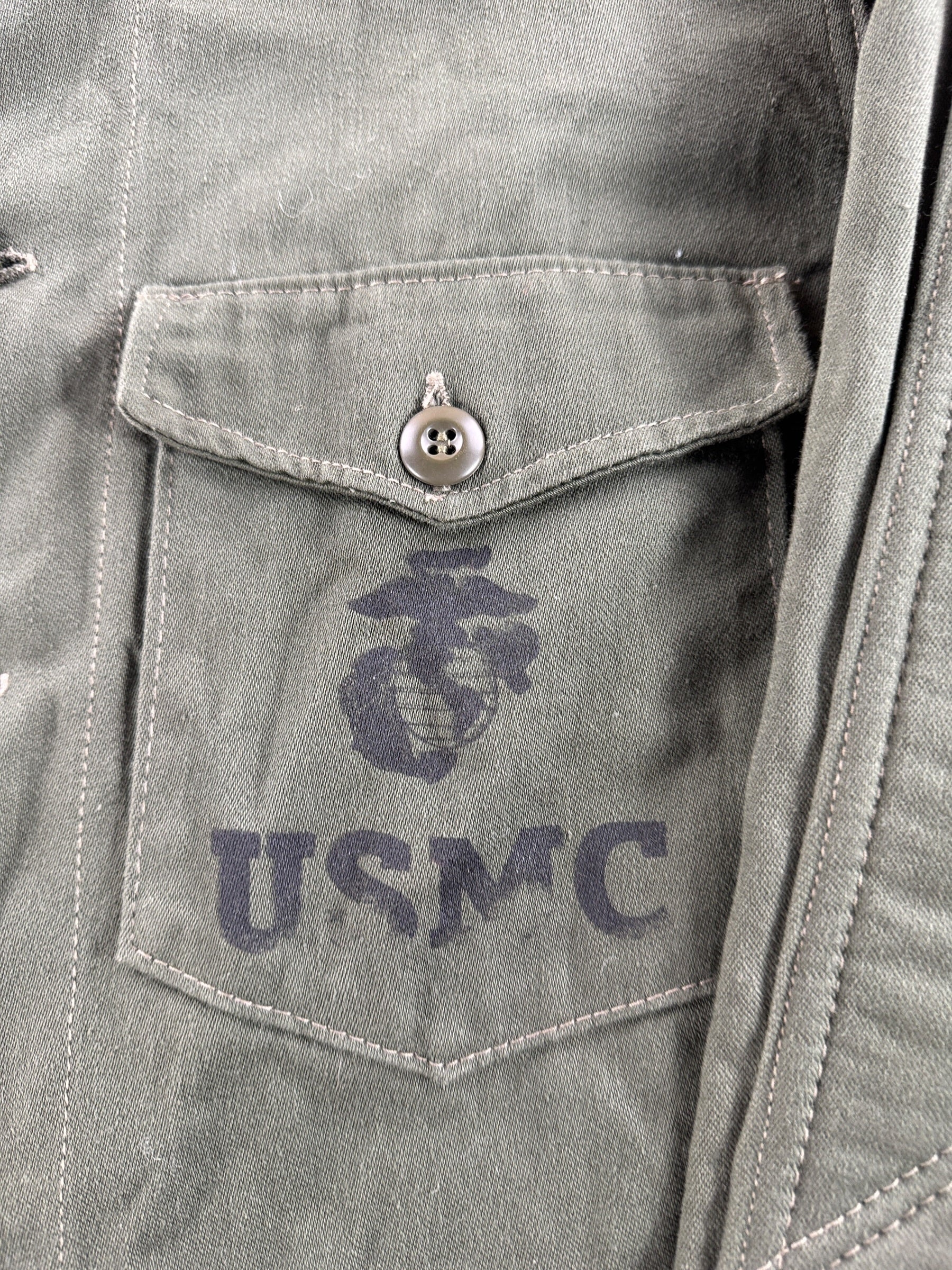 Pocket on Vintage USMC Shooters Coat SZ L