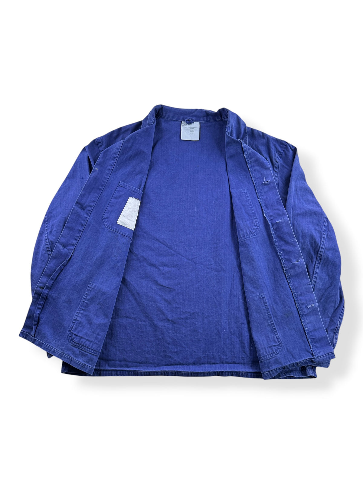 Inside of Vintage HBT French Chore Coat SZ XL