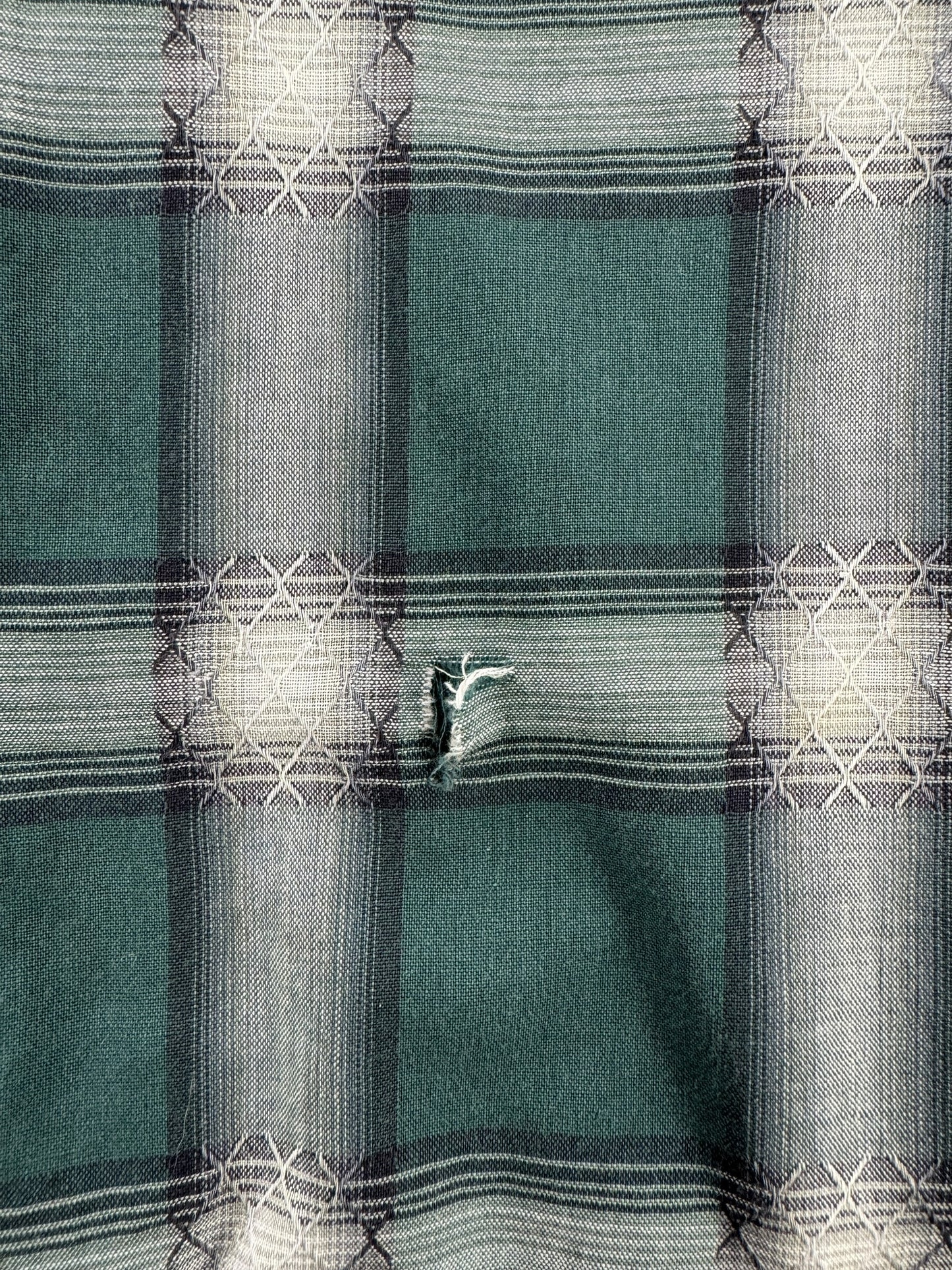 Hole on Vintage Campus Long Sleeve Loop Collar Shirt SZ L