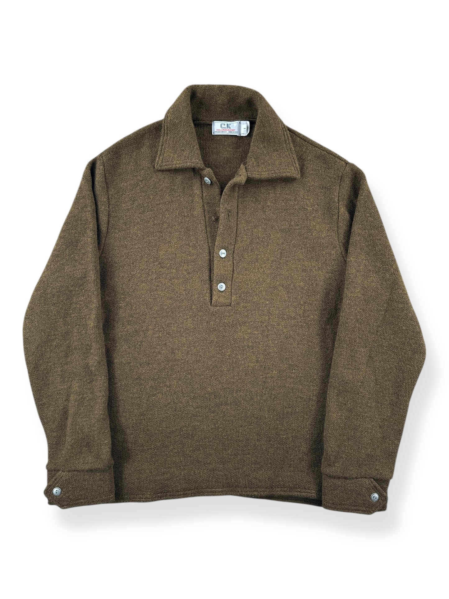 Front of Vintage Columbia Knit Wool Pullover SZ L
