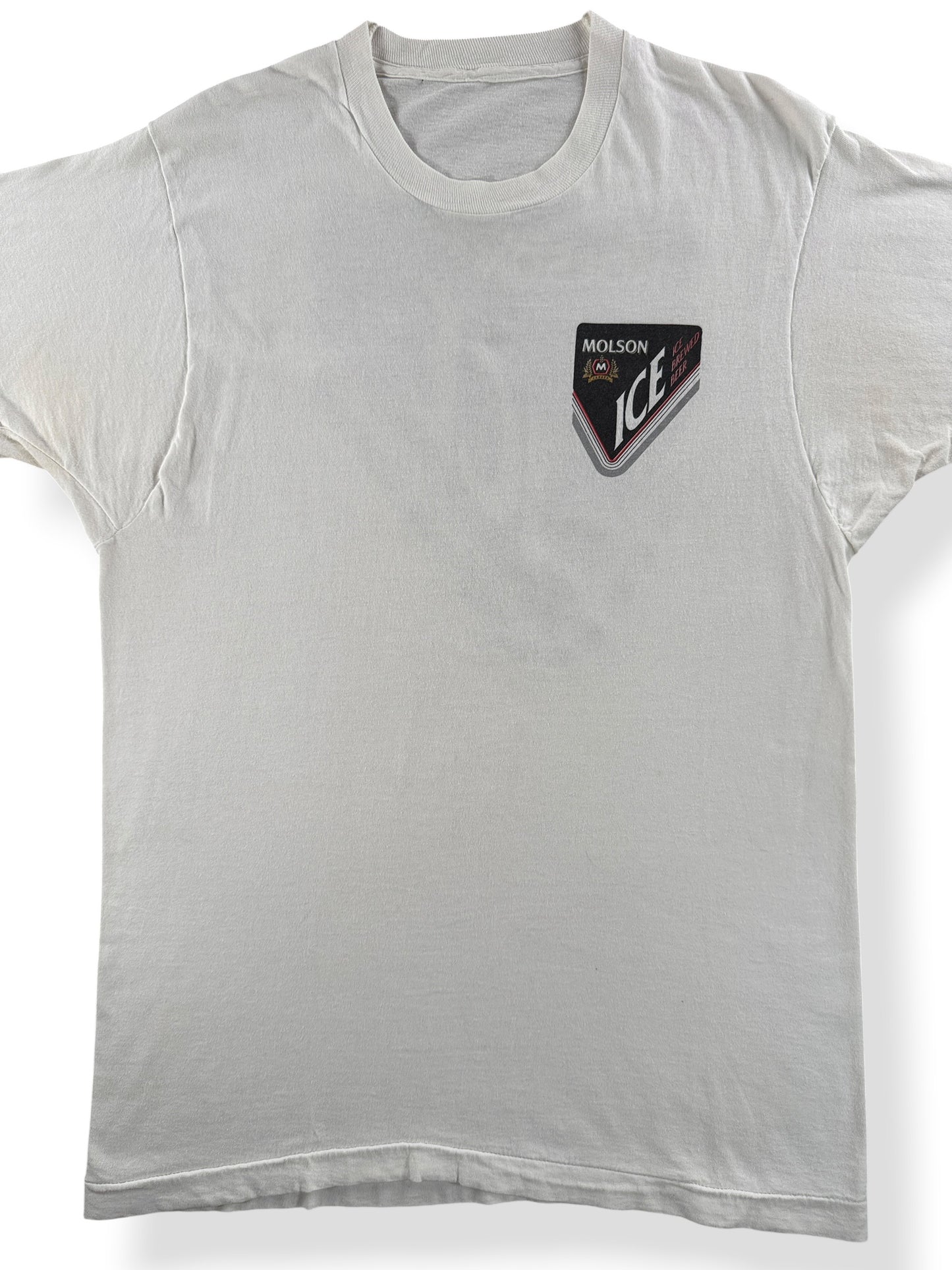 Front Close Up of Vintage Molson Ice Tee SZ M