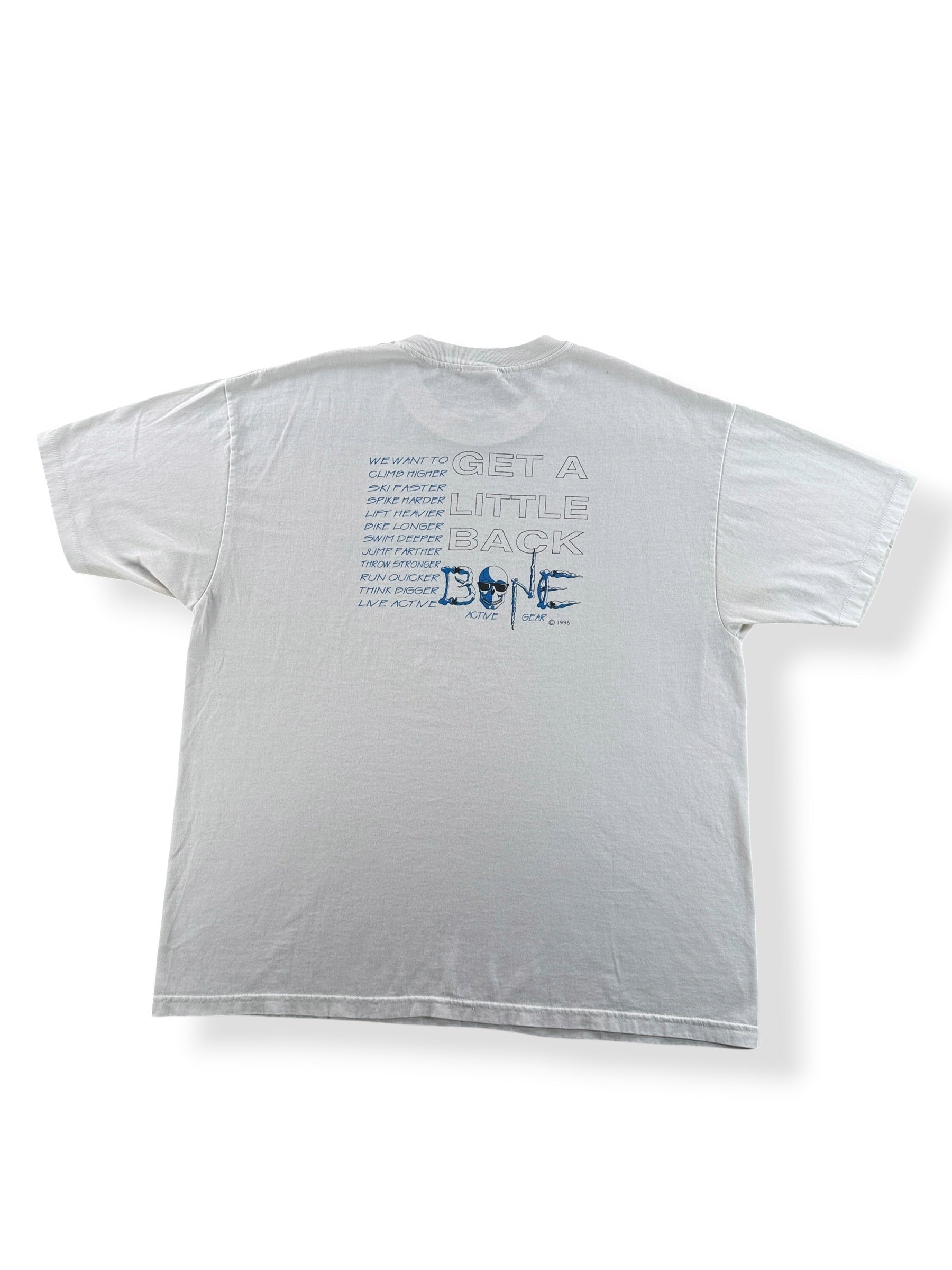Back of Vintage Bone Active Gear Tee SZ XL