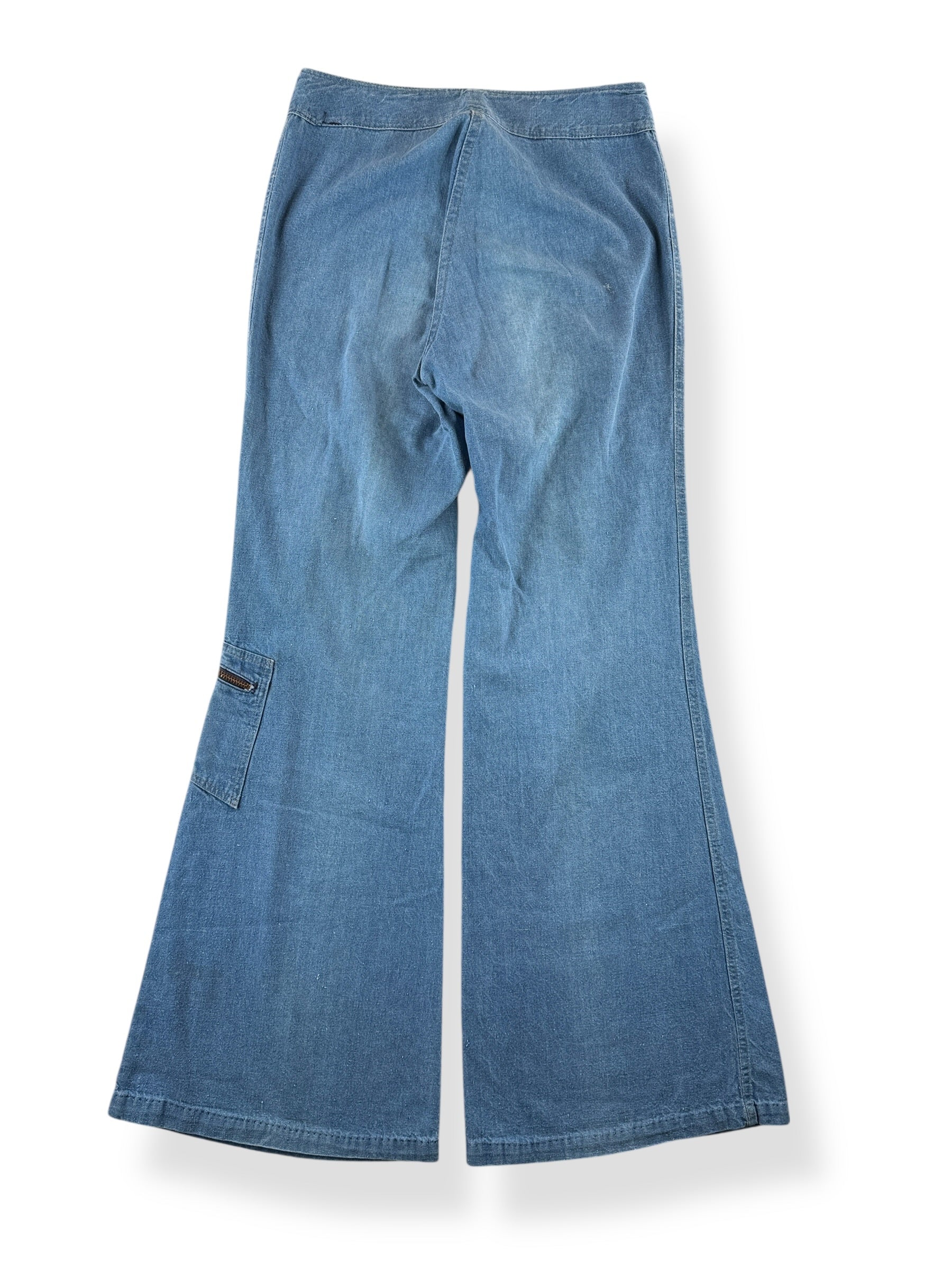 Back of Vintage Turtle Bax Denim Flares W29