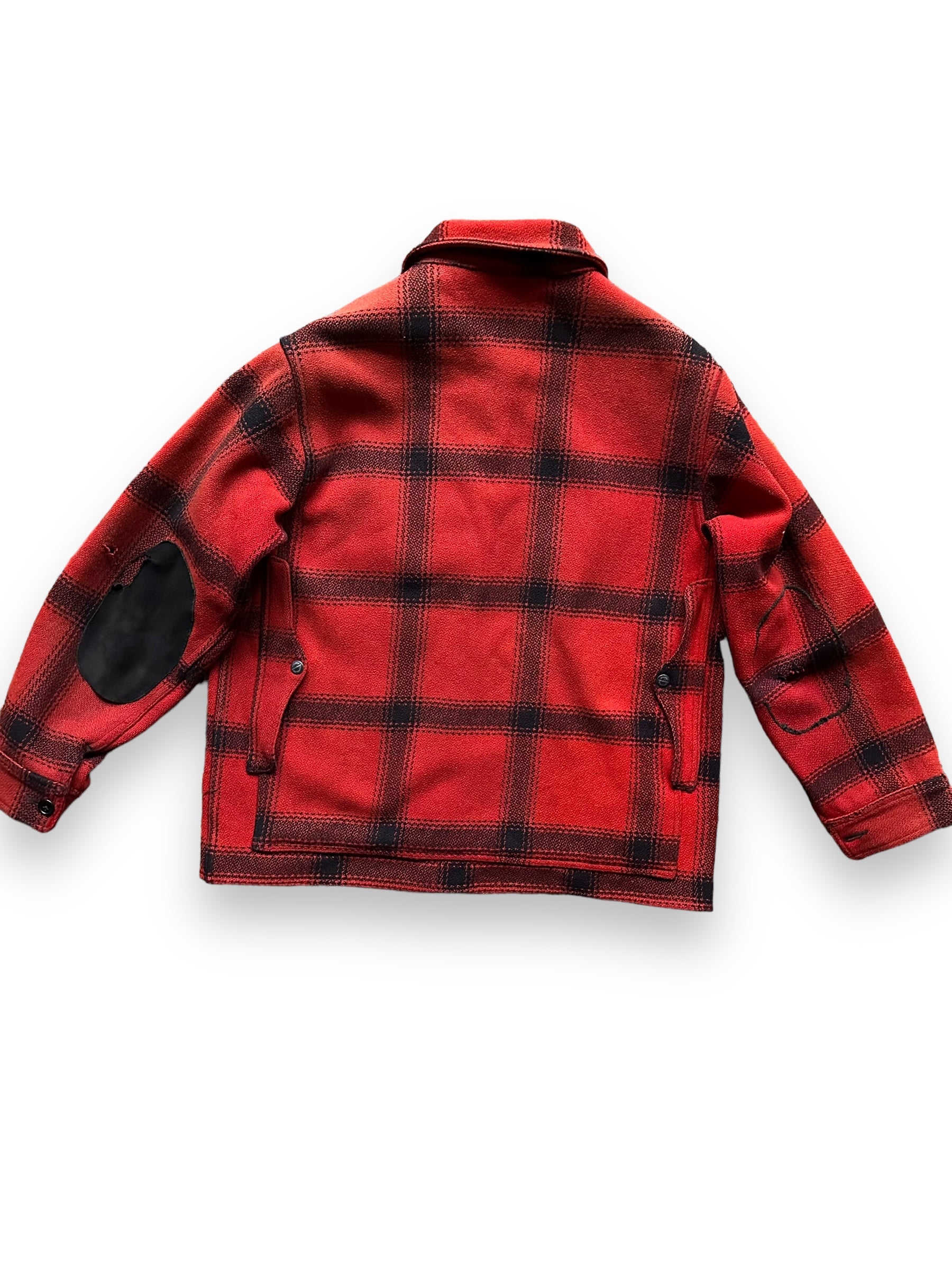 Rear View of Vintage 75% Red Filson Hunter Wool Jacket SZ 44 | Vintage Filson Workwear Seattle | Vintage Workwear Seattle