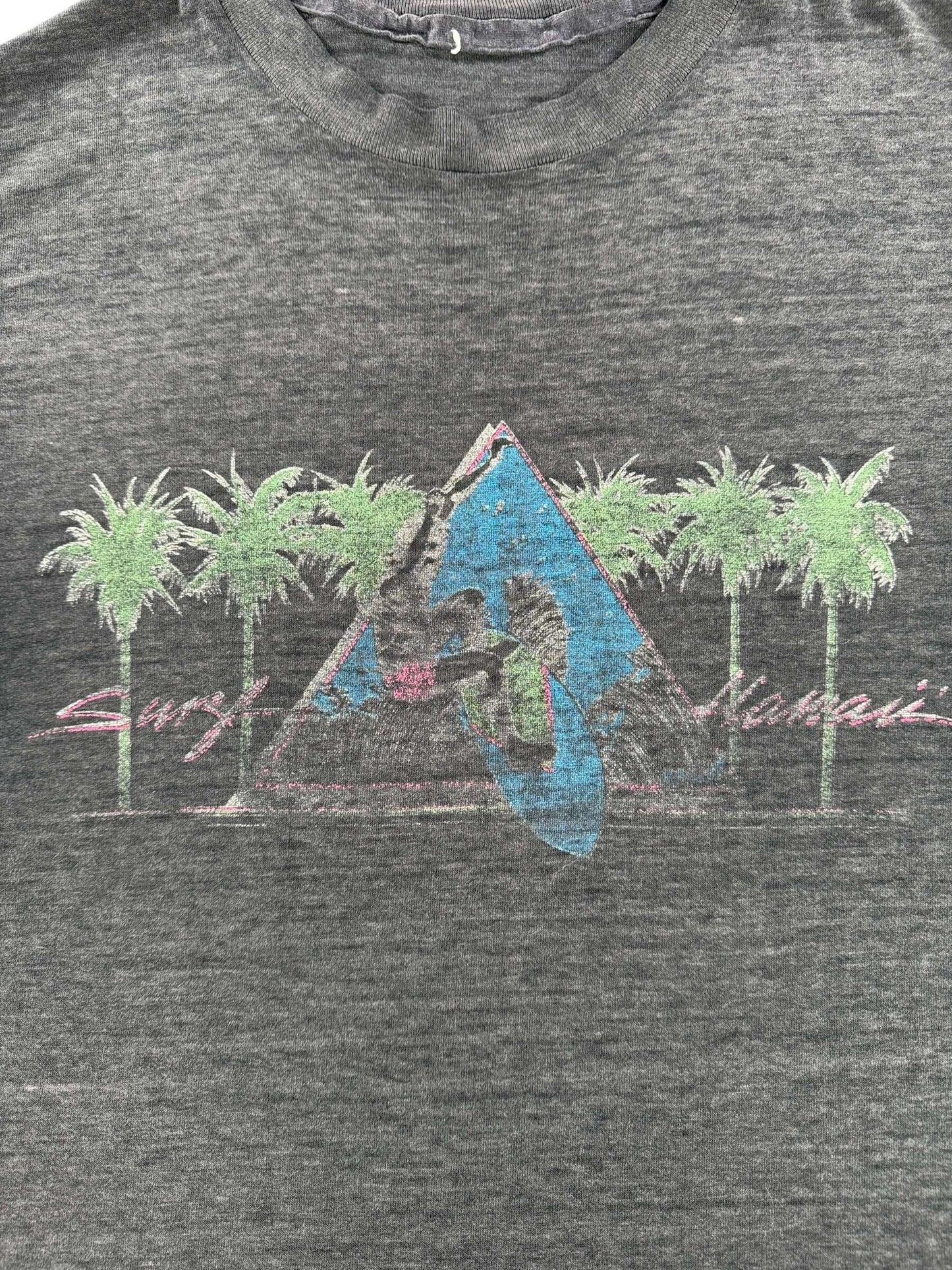 Graphic of Vintage Surf Hawaii Paper Thin Tee SZ S