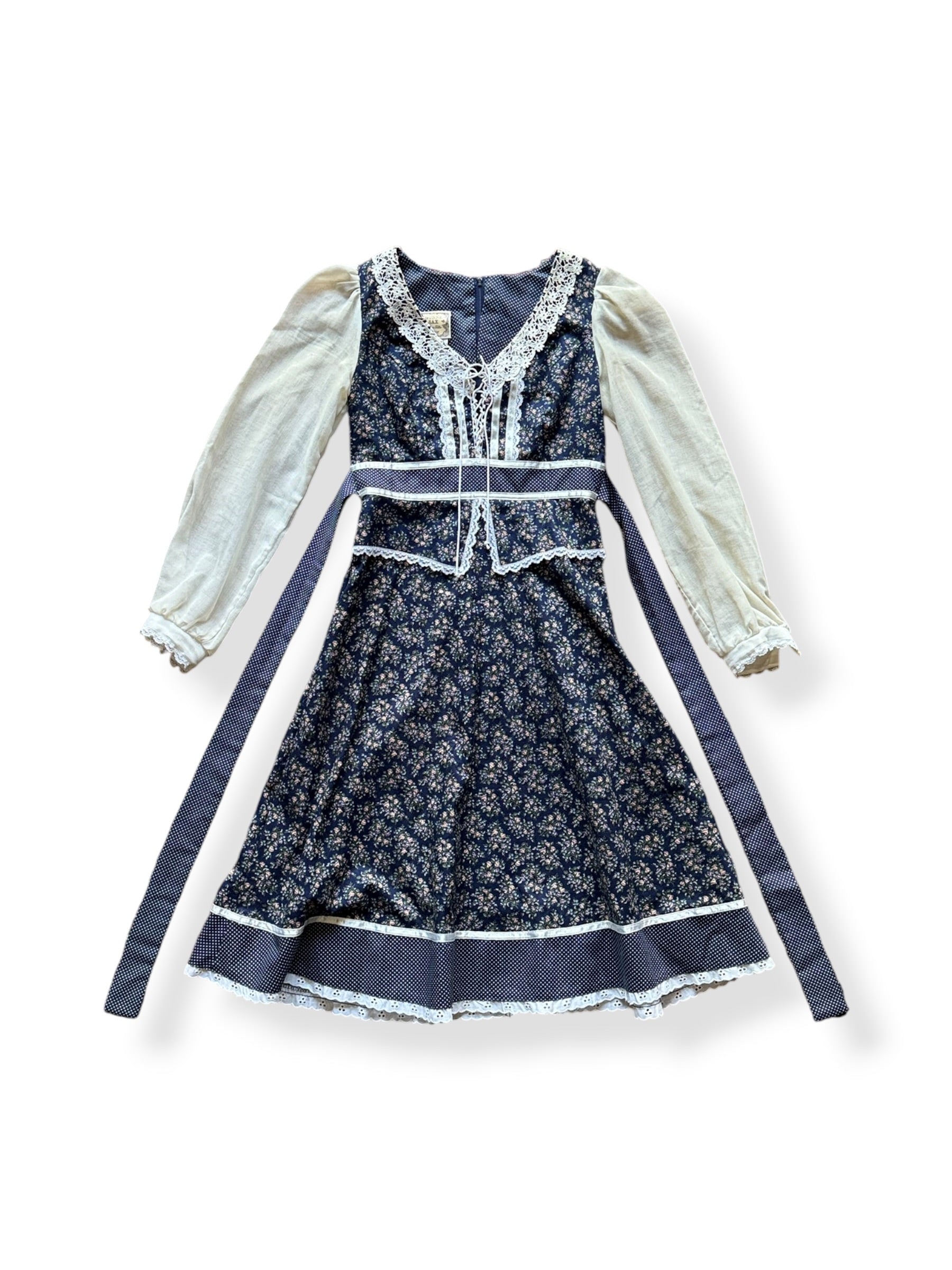Front of Vintage Gunne Sax Floral Dress SZ 8