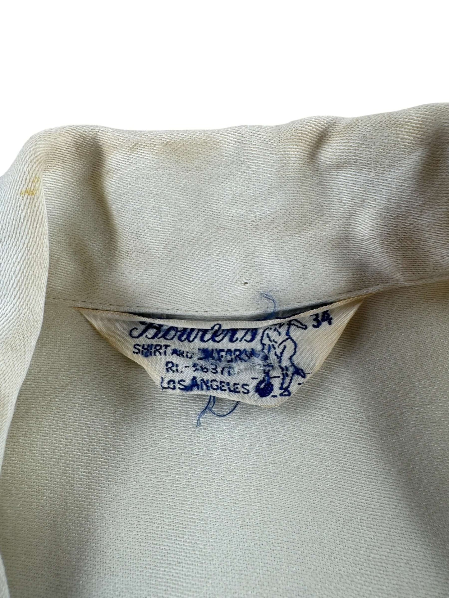Tag on Vintage Hazel Sinn Crossley Bowling Shirt SZ 34