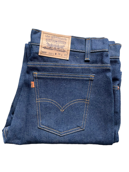 Folded view of Vintage Deadstock 80s Levi's 505 Jeans | Seattle Vintage Levi's | Barn Owl True Vintage