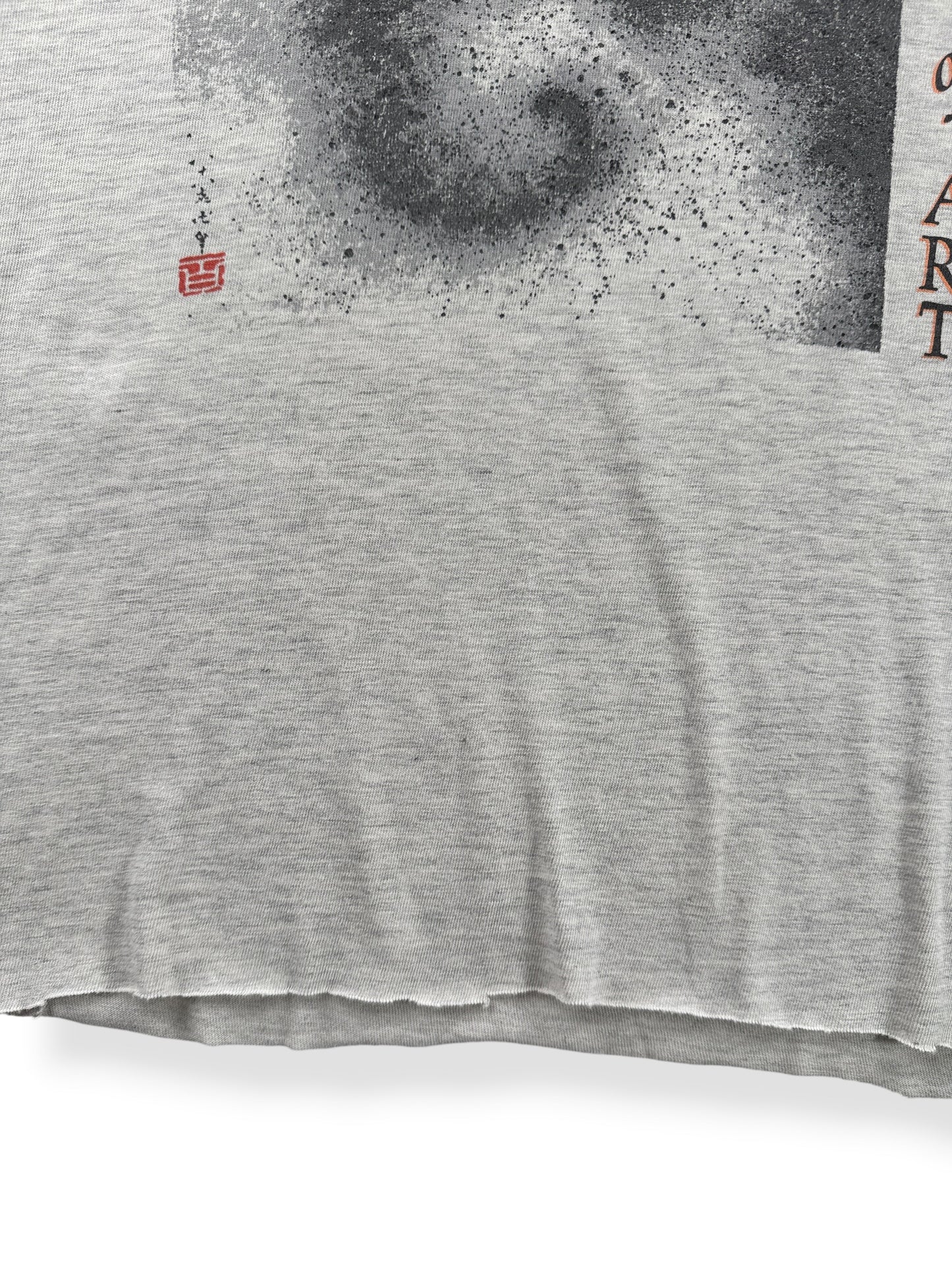 Hem on Vintage Cropped 90s Thunder God Freer Gallery of Art Tee SZ XL