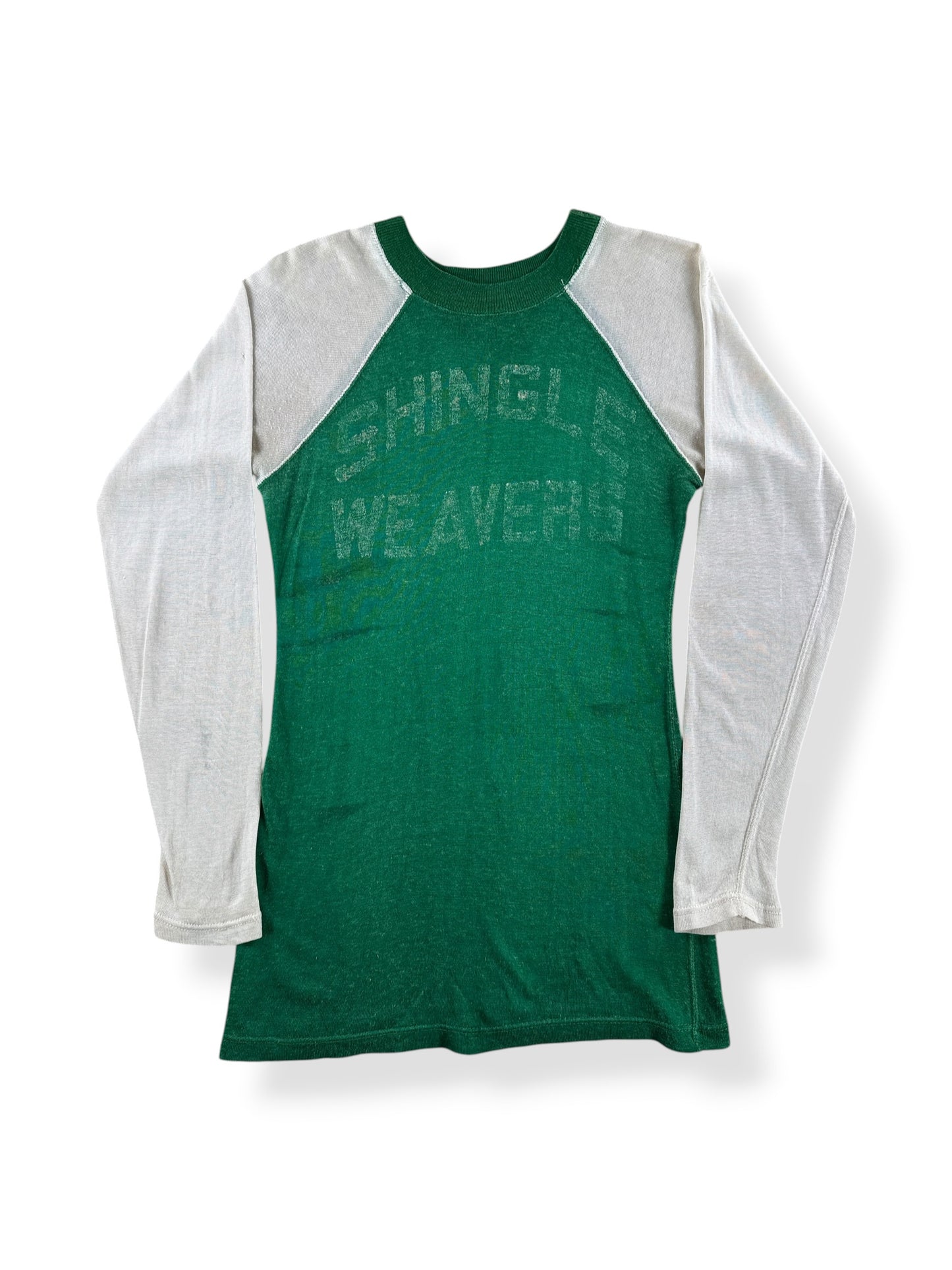 Front of Vintage 50s Shingle Weavers Durene Jersey SZ XS