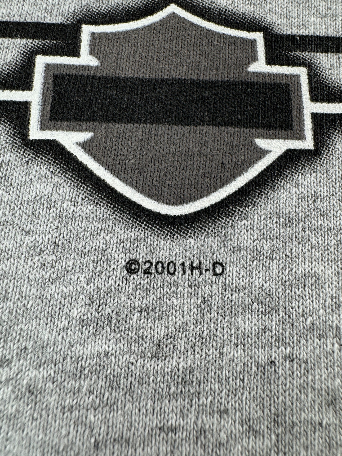 Trademark on Vintage Deadstock 2001 Harley Chaddsford PA LS Tee SZ XL