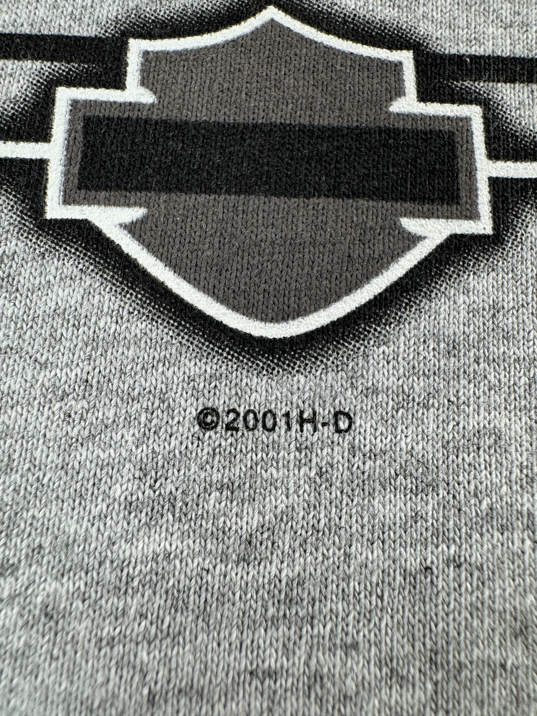Trademark on Vintage Deadstock 2001 Harley Chaddsford PA LS Tee SZ XL