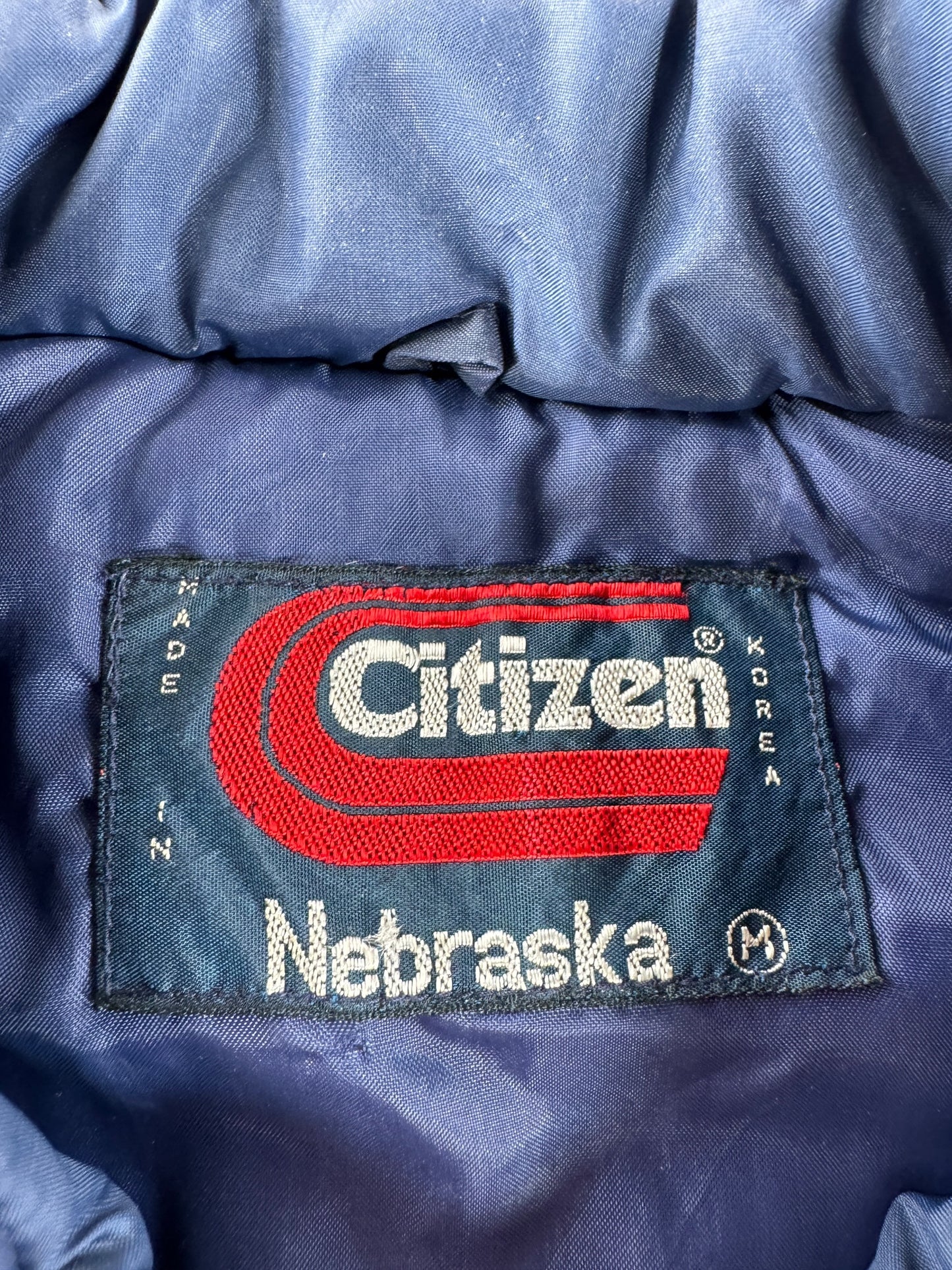 Label on Vintage Citizen Puffer Vest SZ M
