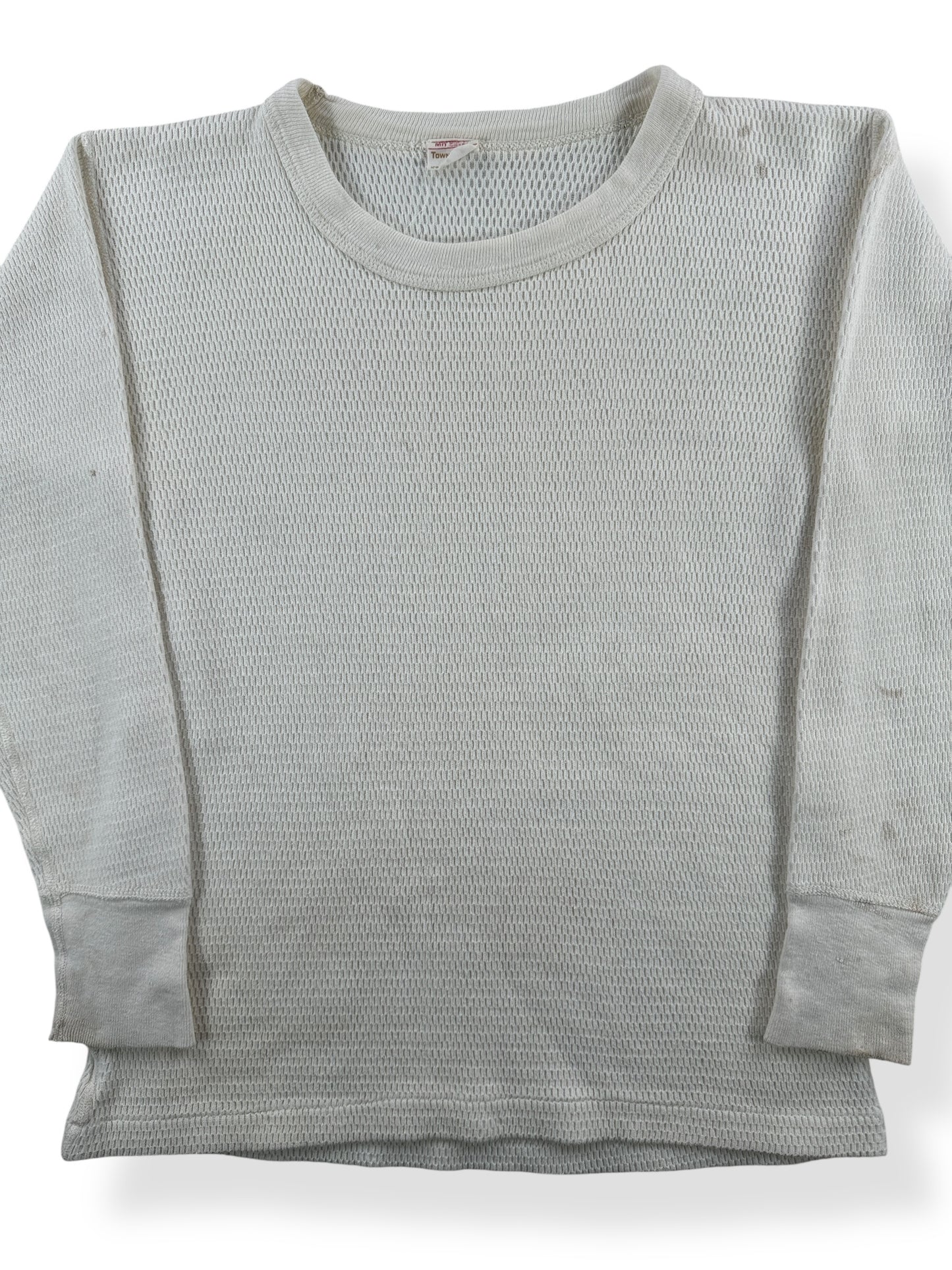 Front Close Up of Vintage Towncraft Thermal Top SZ S