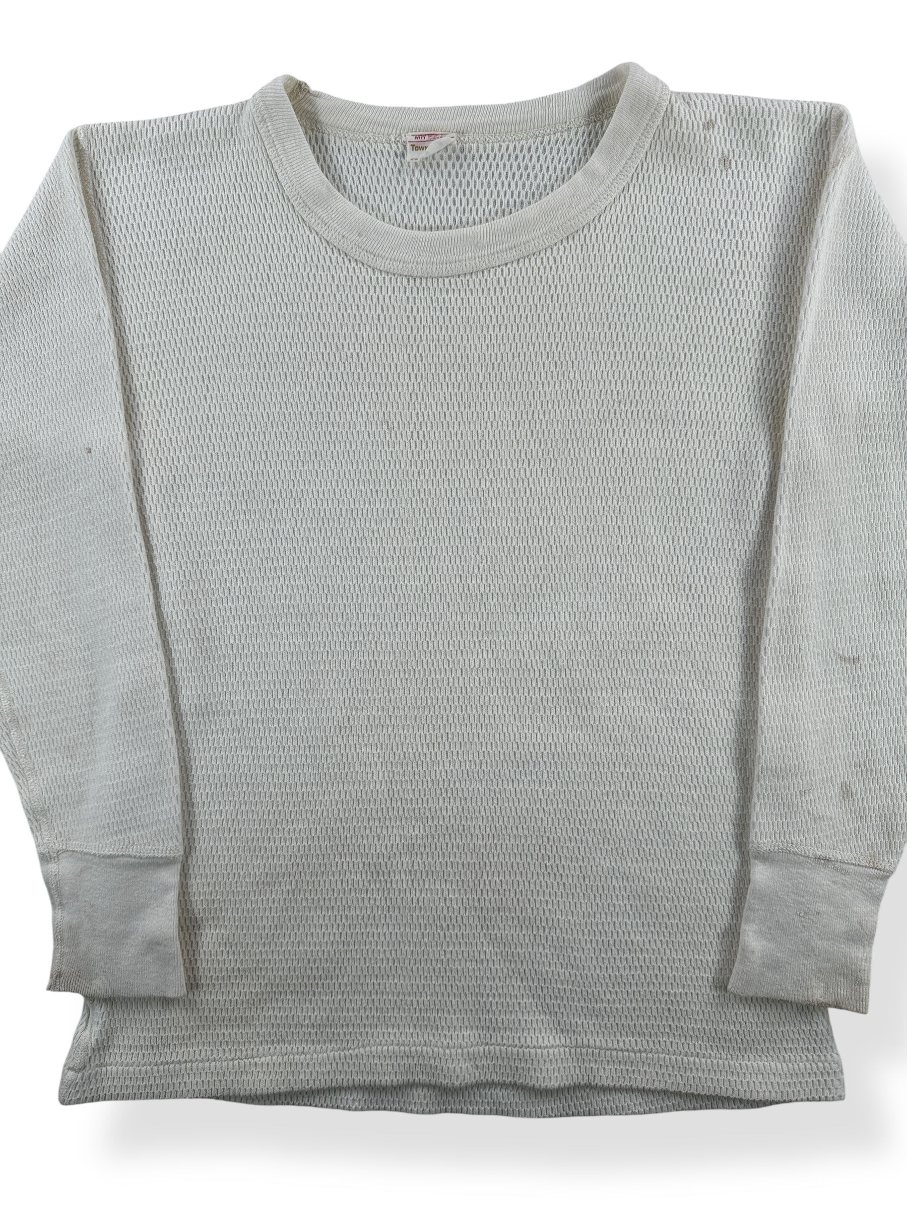 Front Close Up of Vintage Towncraft Thermal Top SZ S