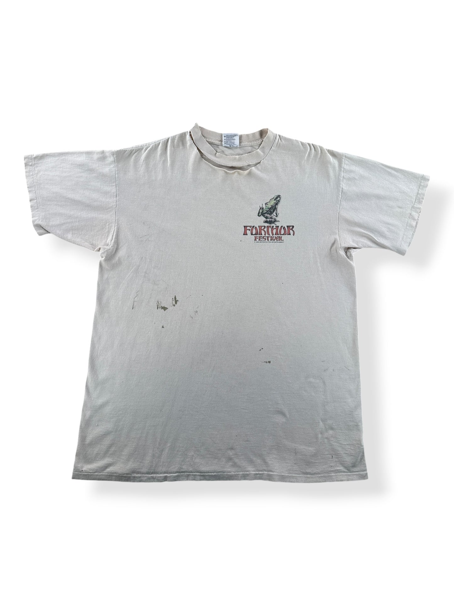 Front of Vintage Distressed 1996 Further Festival Tee SZ XL