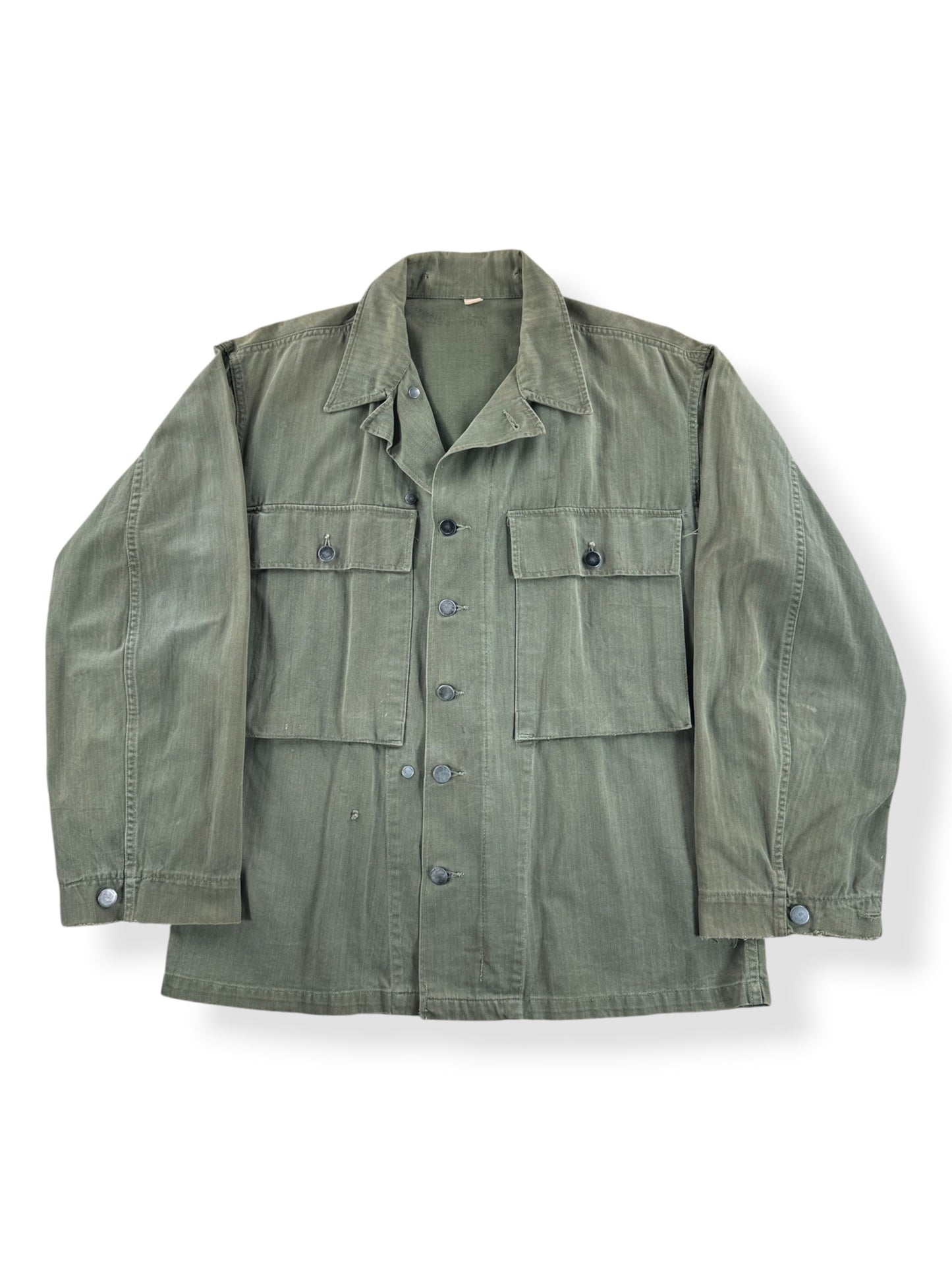 Front of Vintage HBT Military Top SZ L