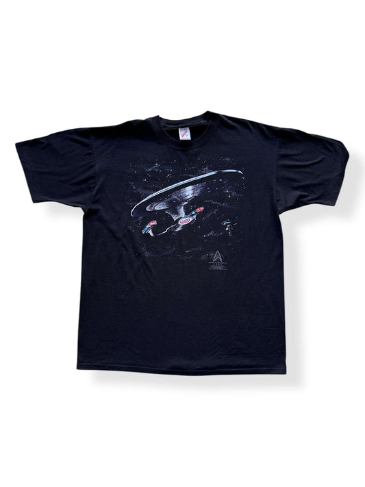 Front View of Vintage 1992 Star Trek The Next Generation Tee SZ XL