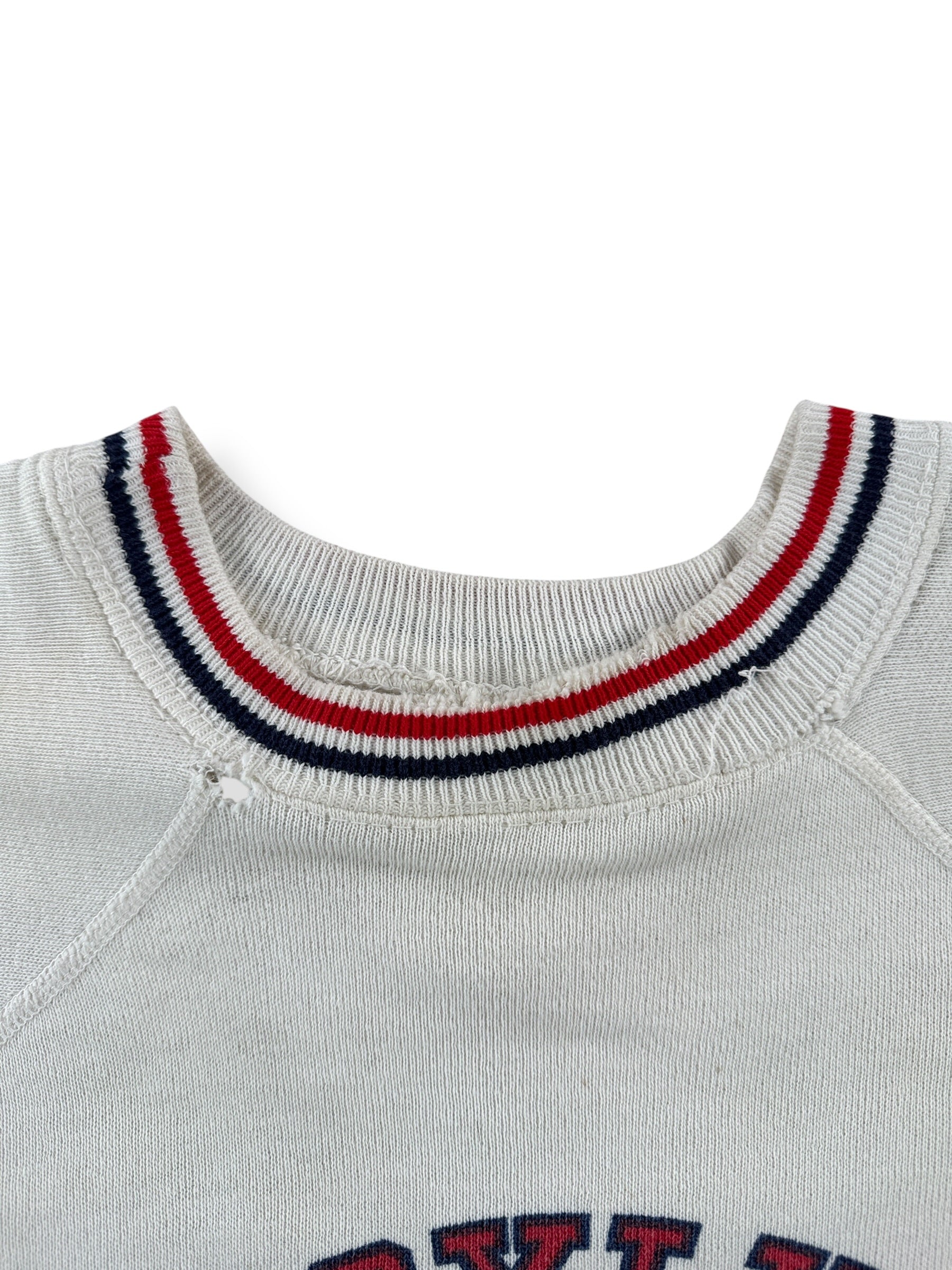 Collar on Vintage 60s Pennsylvania Shortsleeve Sweatshirt