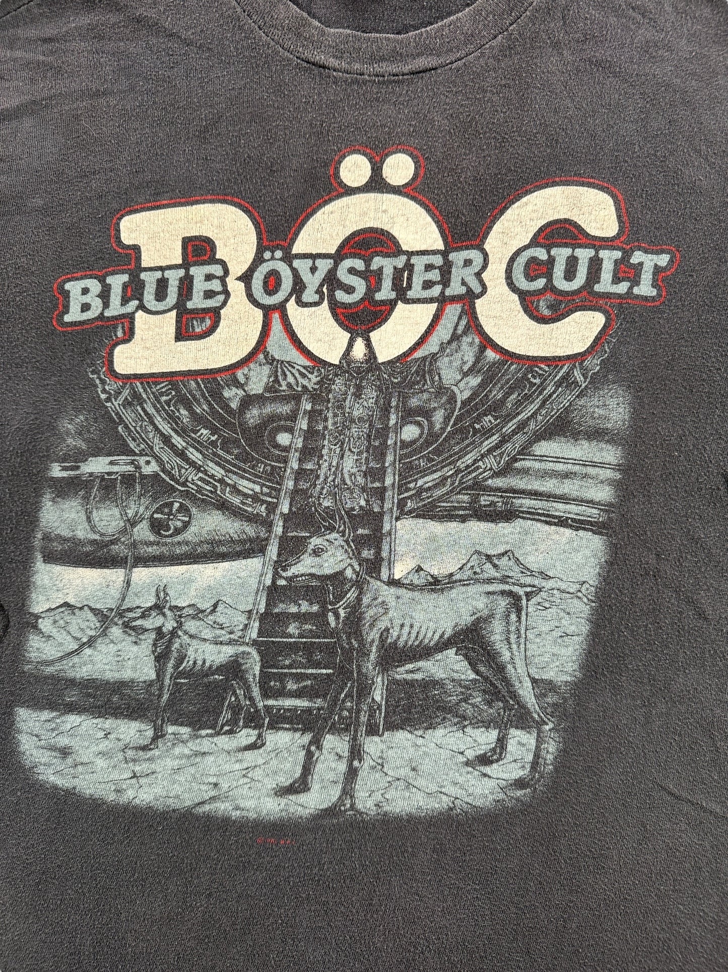 Front Graphic of Vintage Blue Oyster Cult Tee SZ S