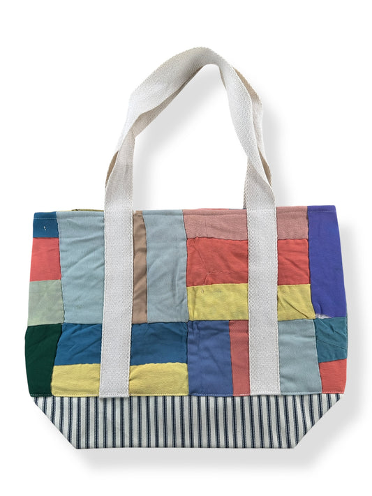 Side A of Archive Craft X Barn Owl Vintage Quilt Tote Bag