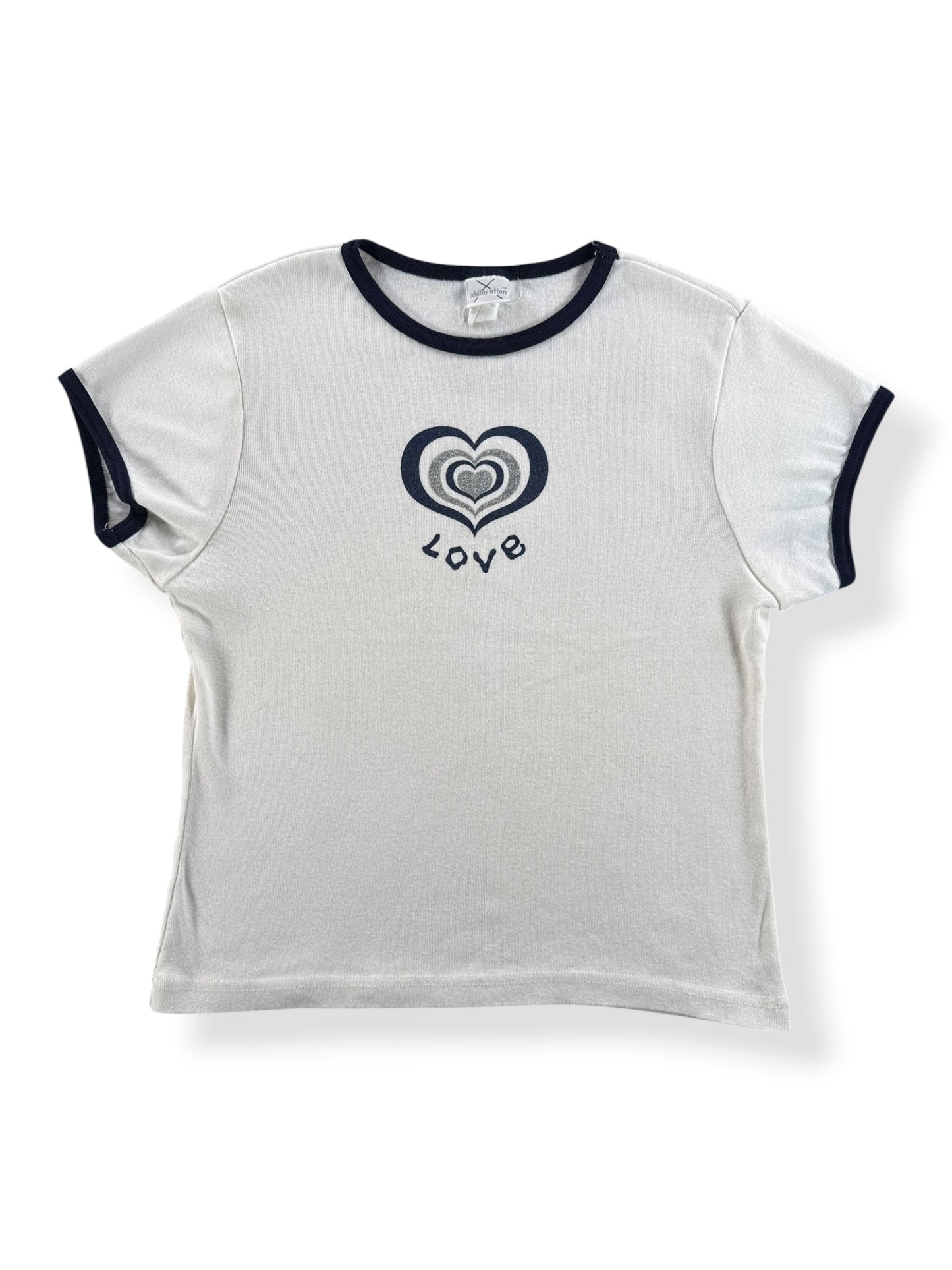 Front of Vintage Xhilaration Love Tee SZ XL (Fits S)
