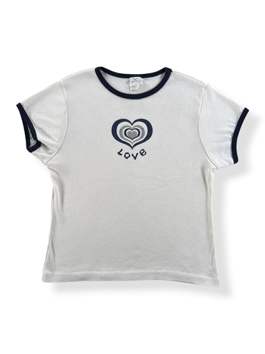 Front of Vintage Xhilaration Love Tee SZ XL (Fits S)