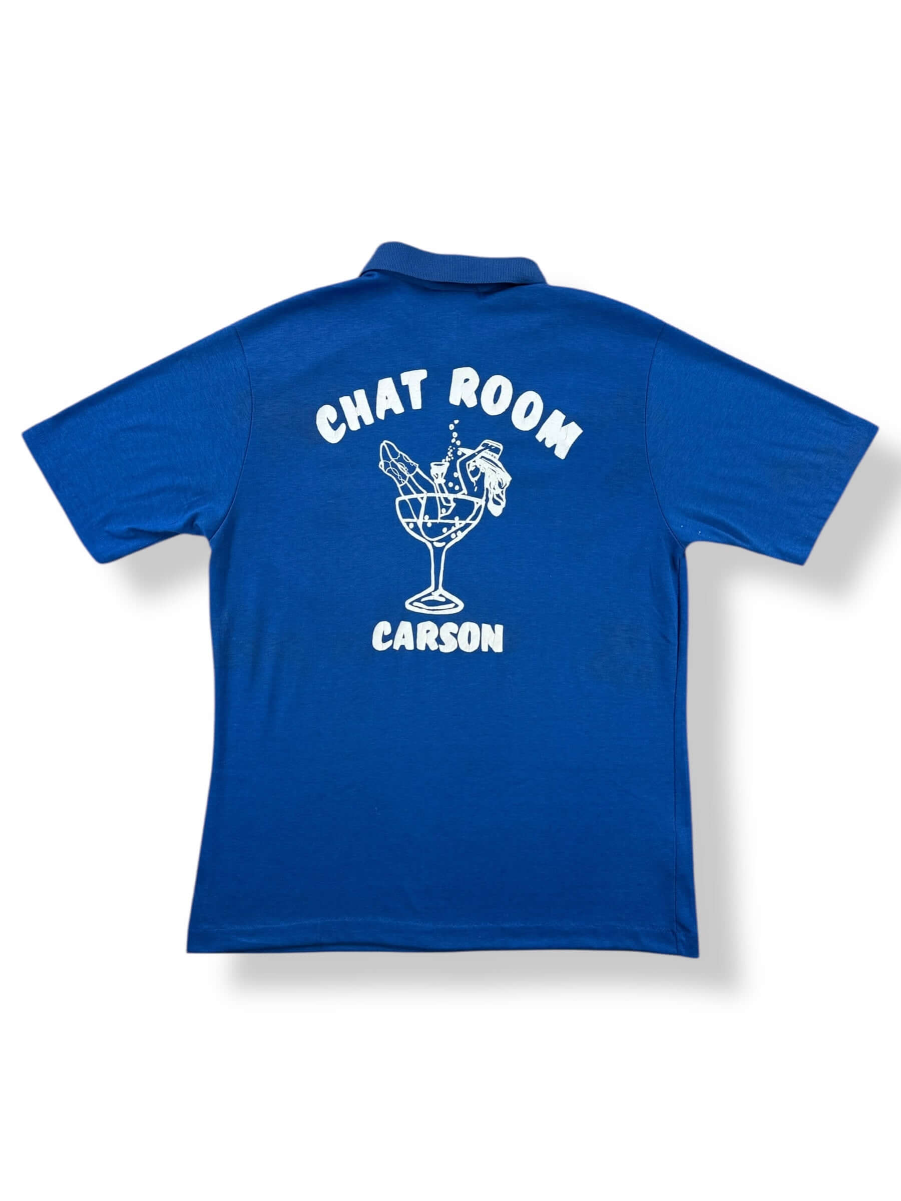 Back of Vintage Carson City Chat Polo Shirt SZ M