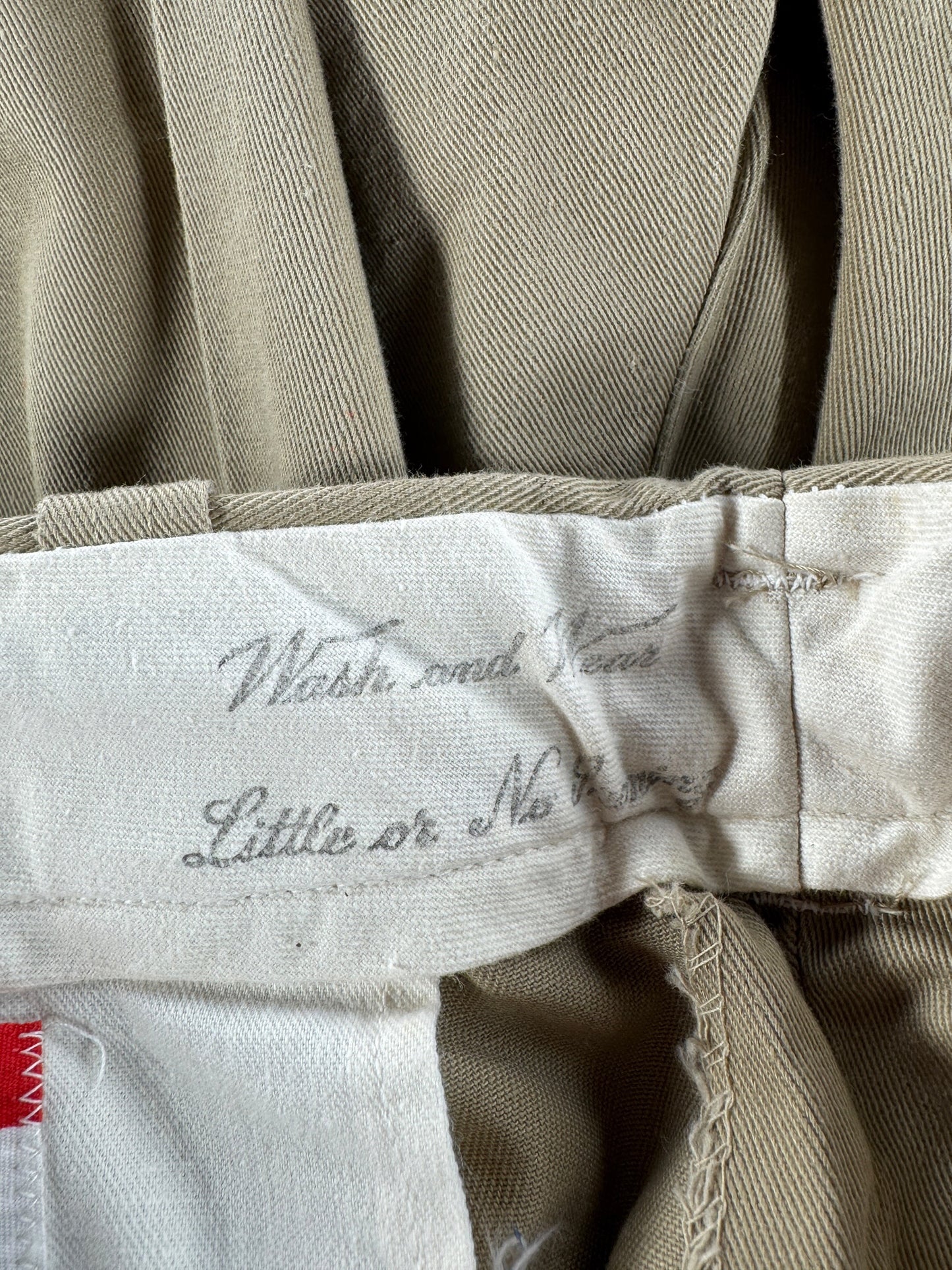 Stencil on Vintage 50s Big Mac Double Barrel Twill Cotton Work Pants W30