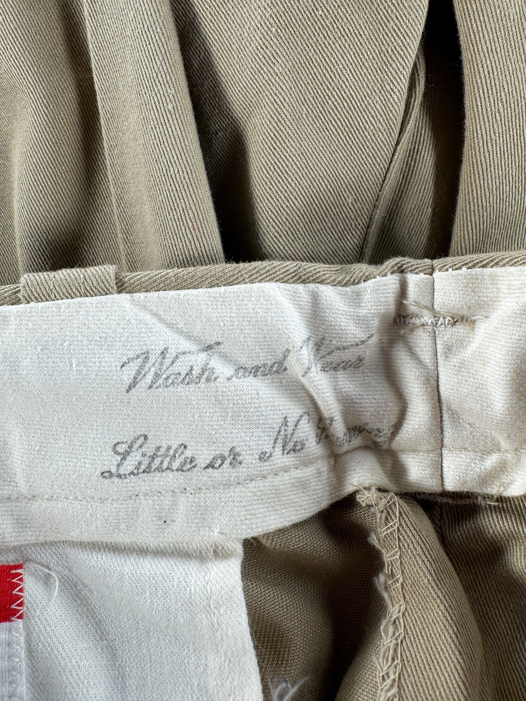Stencil on Vintage 50s Big Mac Double Barrel Twill Cotton Work Pants W30