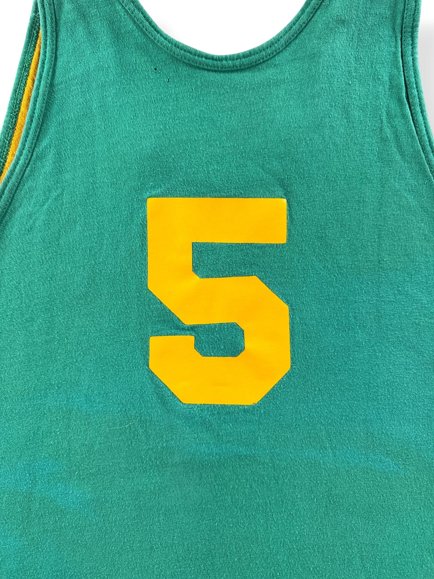 Back Graphic on Vintage Athletic Outlet Reversible Jersey Tank Top SZ M