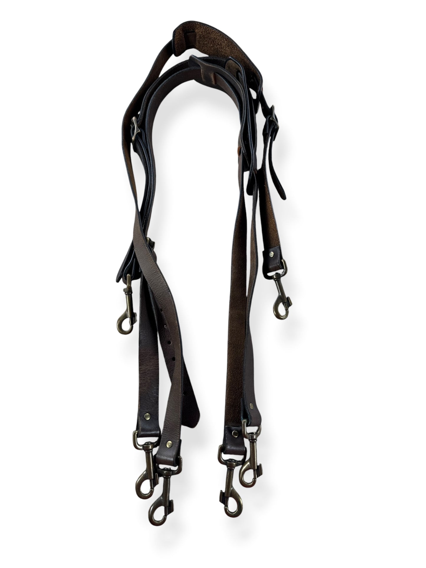 Top View of Vintage Filson Bridle Leather Shoulder Straps