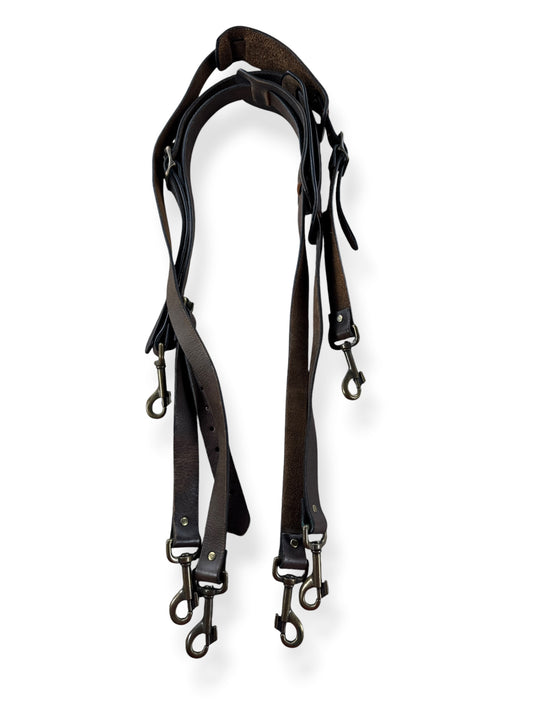 Top View of Vintage Filson Bridle Leather Shoulder Straps